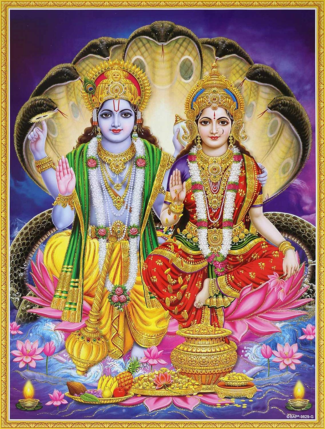 Lord Vishnu And Lakshmi