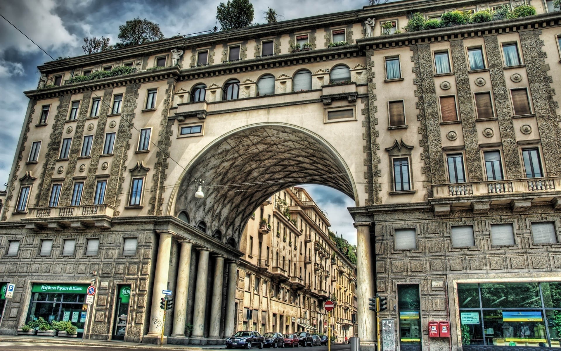 Milan, Italy, Building, Street, Hdr wallpaper