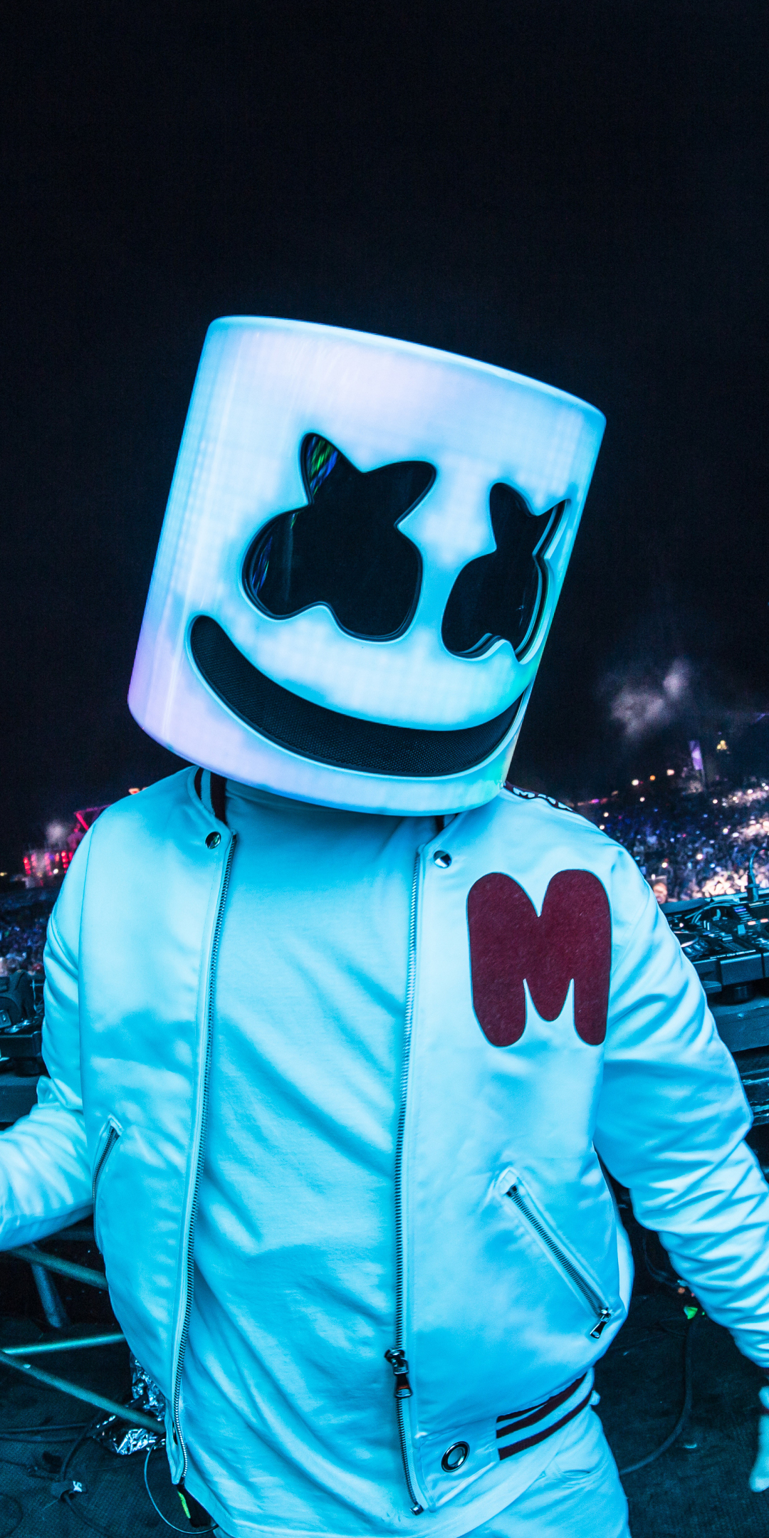 Download 1080x2160 wallpaper marshmello, dj, musician, 2018, live performance, honor 7x, honor 9 lite, honor view 10, HD image, background, 10362