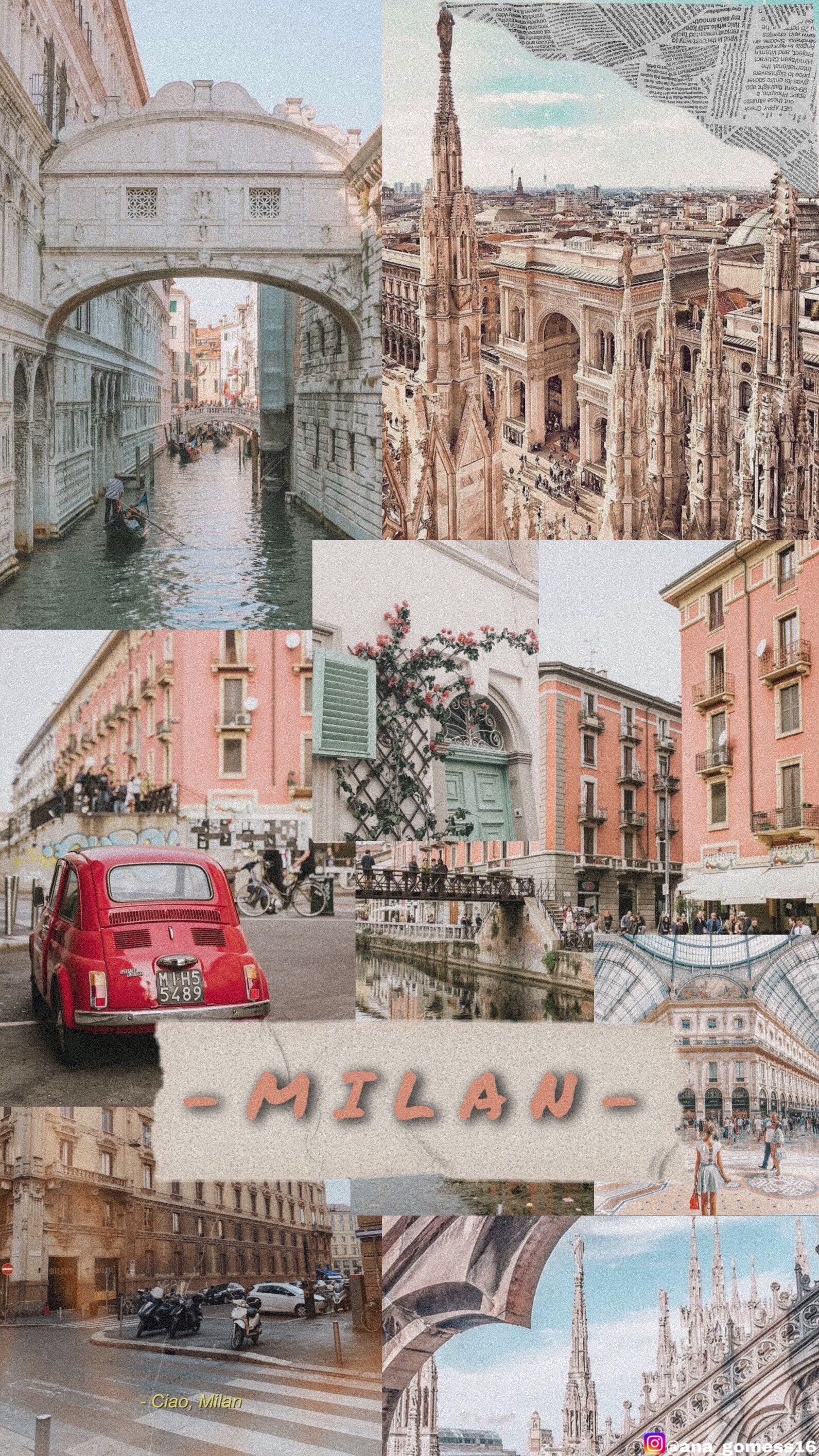 MoodBoard Milan. iPhone wallpaper vintage, Building aesthetic, Travel collage