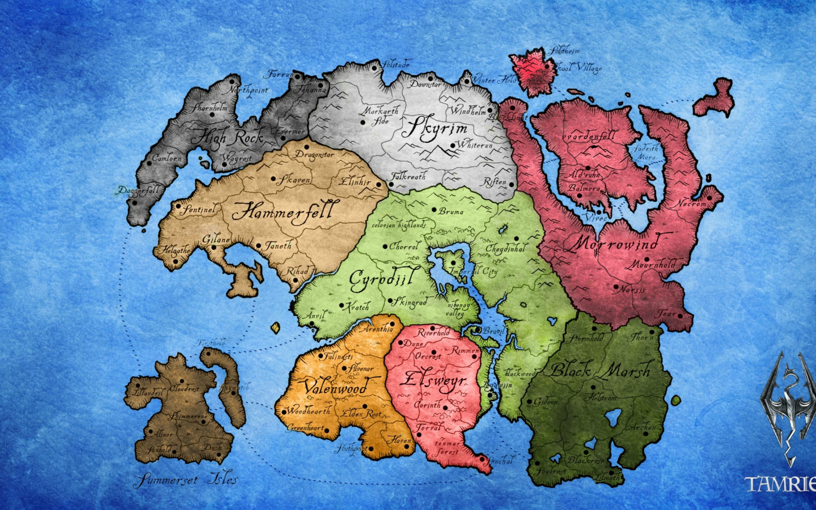 Free download Tamriel Map Wallpaper - [2559x1439] for your Desktop, Mobile & Tablet. Explore Tamriel Background. Tamriel Background