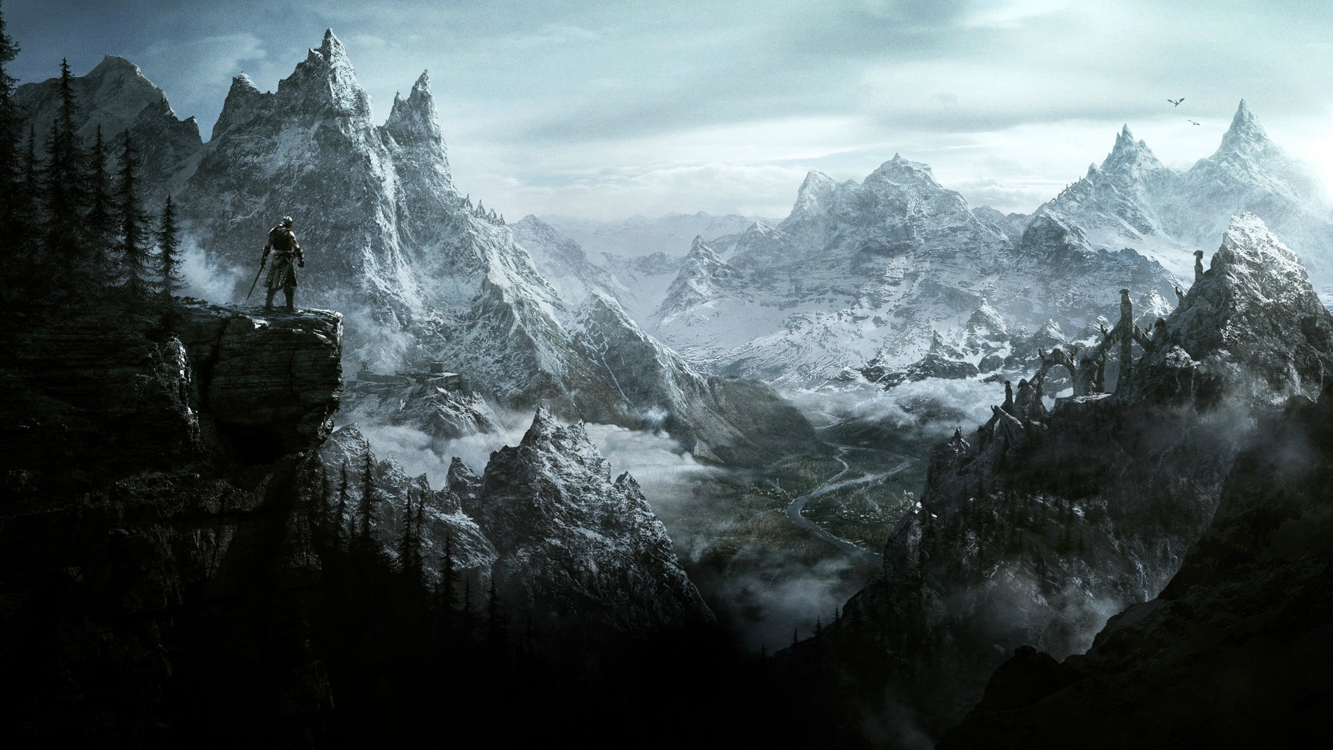 The Elder Scrolls V: Skyrim, Video Games, Dovakhiin, Mountain, Tamriel Wallpaper HD / Desktop and Mobile Background