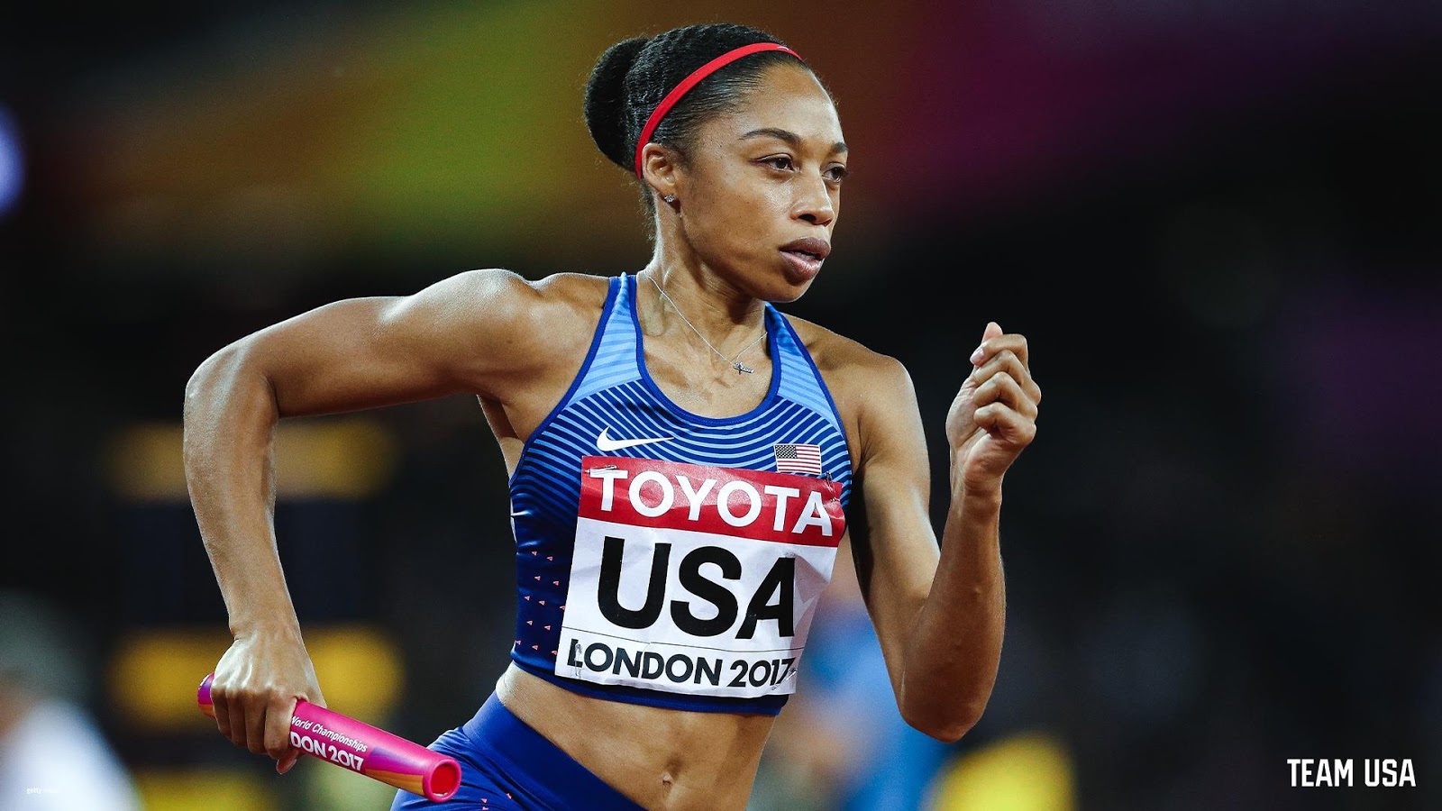 Allyson Felix won her first Gold Medal as a Mother and now has more World Titles than any other Athlete