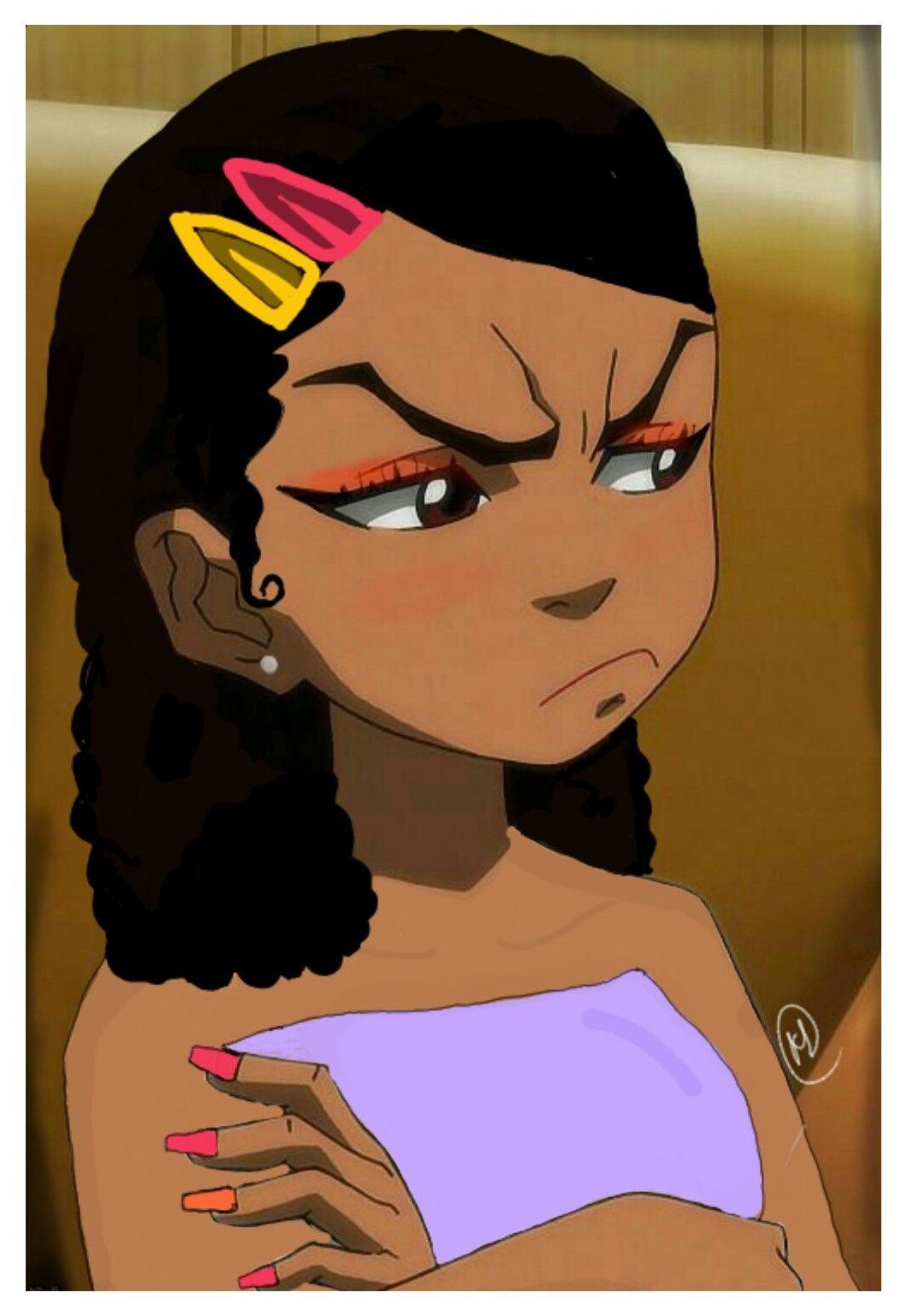 THE BOONDOCKS / GIRL #aesthetic #black #girl #cartoon #aestheticblackgirlcartoon. Black girl cartoon, Girl cartoon, Black girl art
