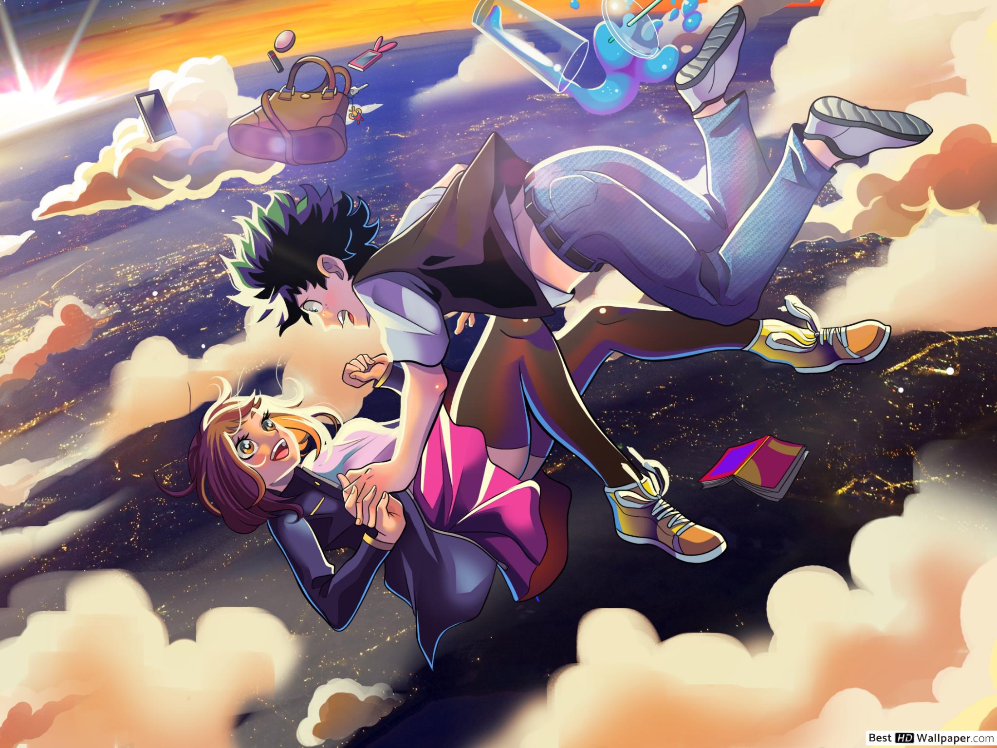 My Hero Academia Midoriya & Ochaco Uraraka HD wallpaper download