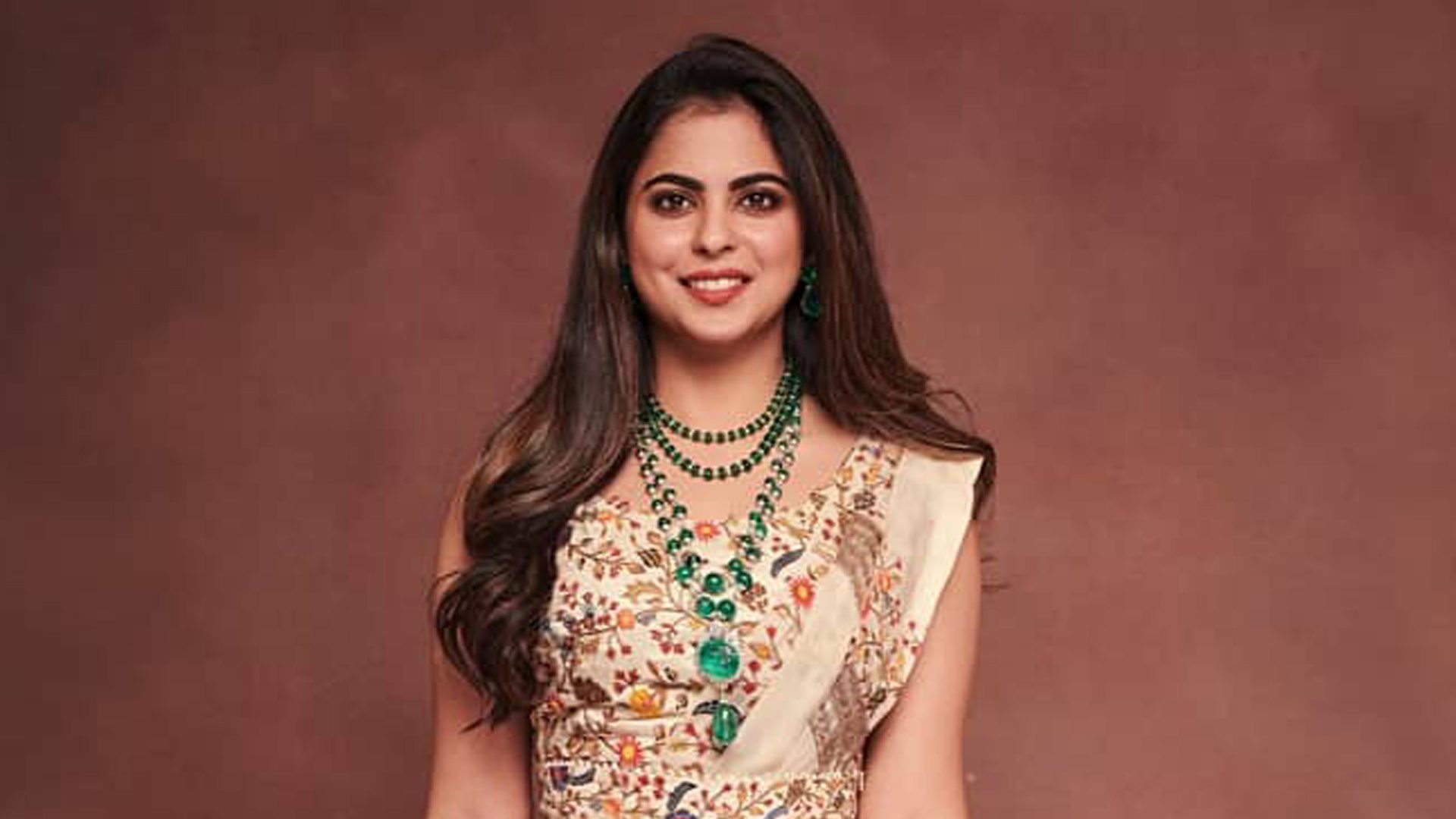 Isha Ambani in a Designer Sharara Saree Jacket Look at Antilia, Mumbai