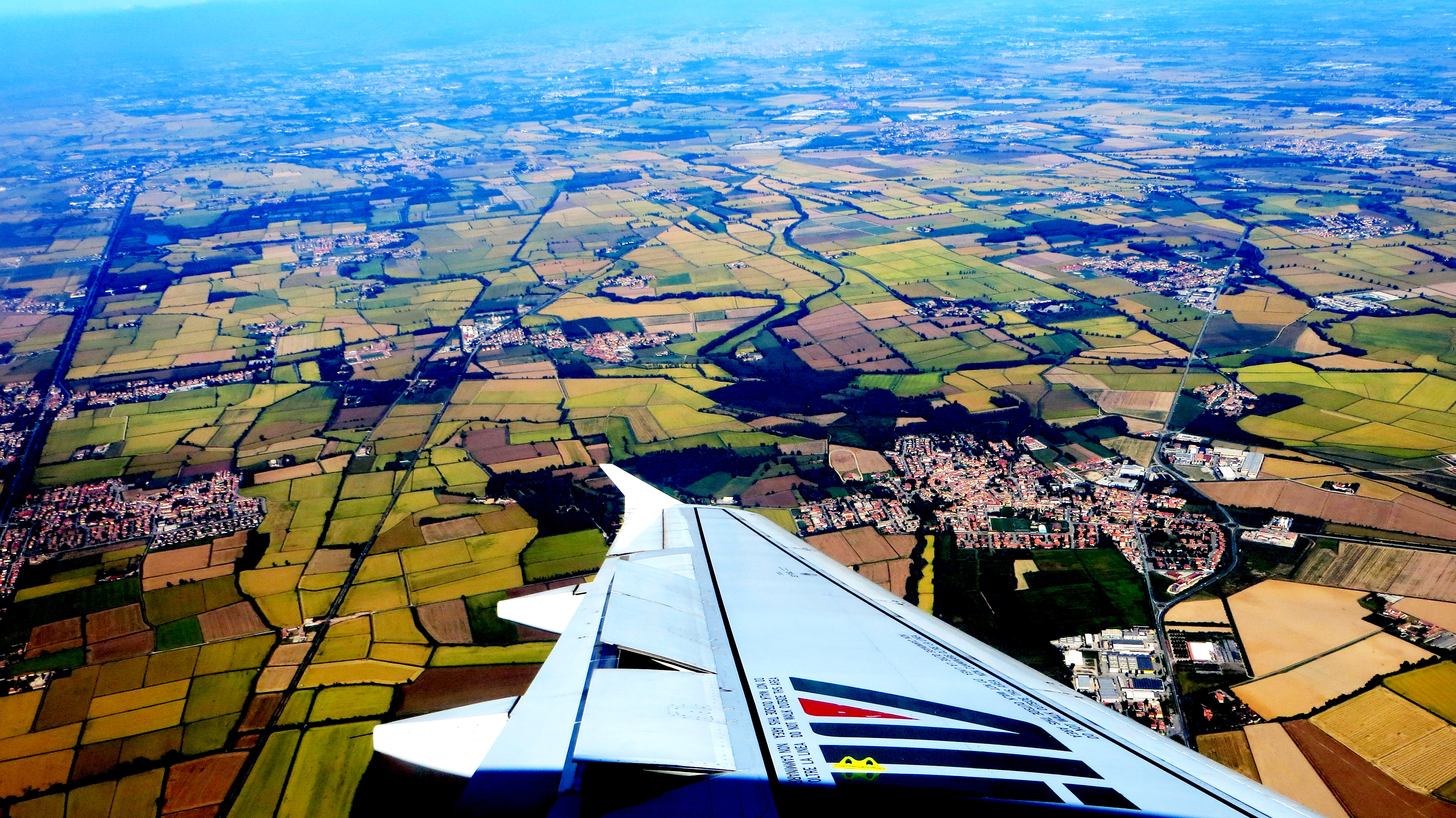 Wallpaper, trip, travel, airplane, flying, Italia, wing, ala, Airbus, aire, lombardia, avion, alitalia, countyside, volando, aviacion, campi a, aeroplano, marianomantel 4000x2248