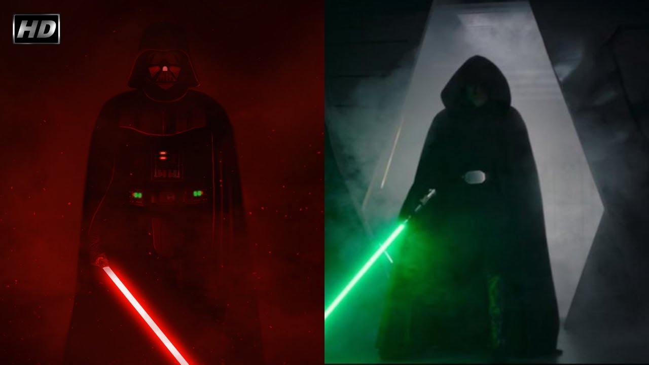 Darth Vader & Luke Skywalker Fight Style. Rogue One / The Mandalorian Comparison