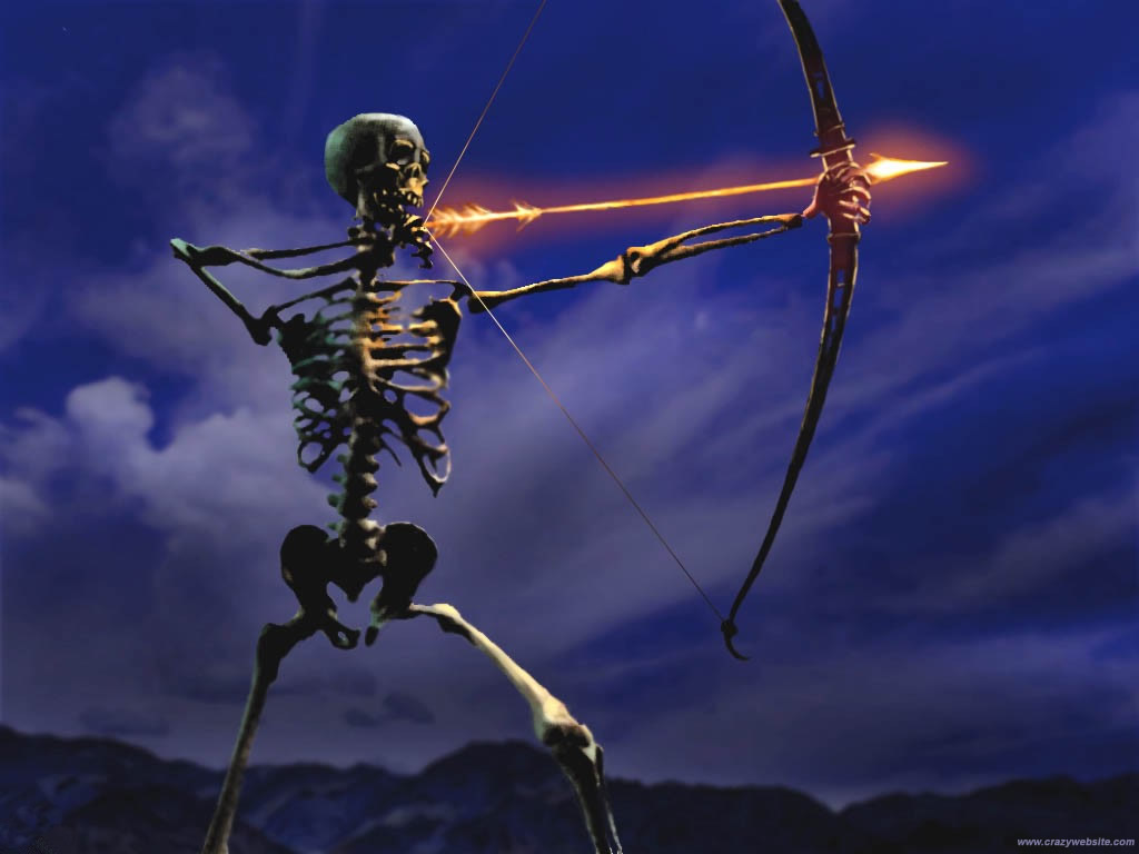 Free download Funny archery sports theme widescreen computer wallpaper a skeleton [1024x768] for your Desktop, Mobile & Tablet. Explore Bow and Arrow Wallpaper. Green Arrow Wallpaper, Wallpaper with Arrows