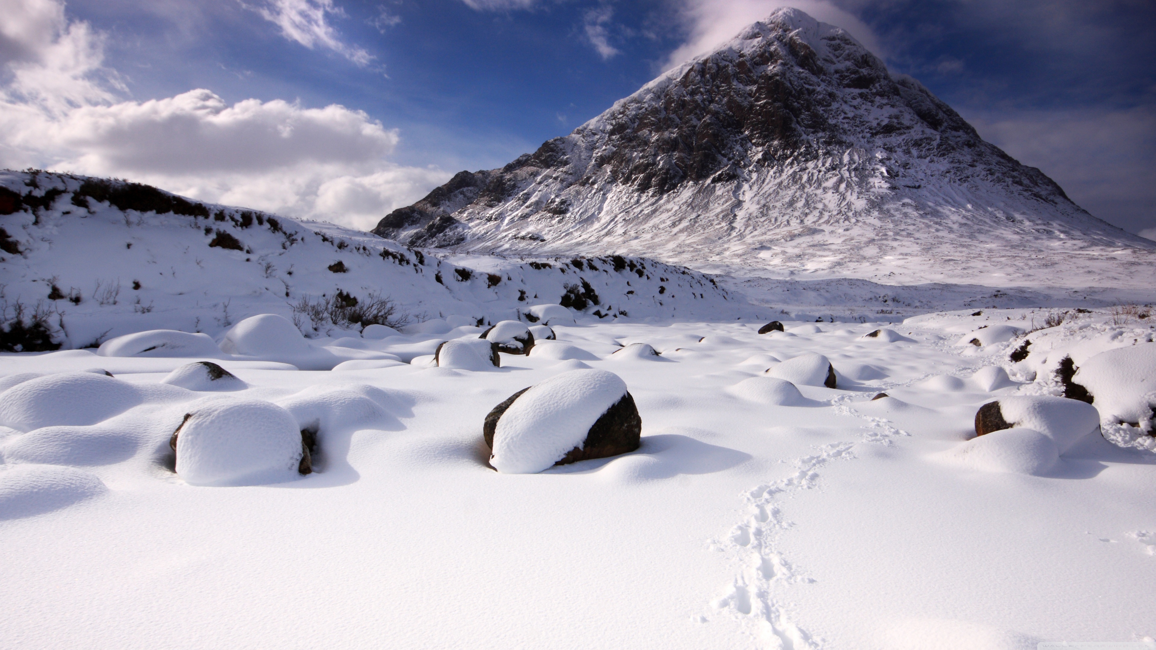 Snowy Mountain Peak Ultra HD Desktop Background Wallpaper for: Multi Display, Dual Monitor, Tablet