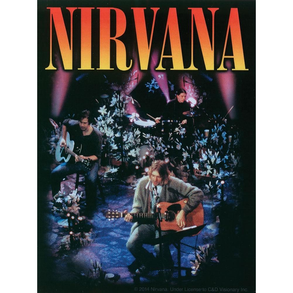 Acoustic Sticker. Nirvana poster, Rock band posters, Band wallpaper