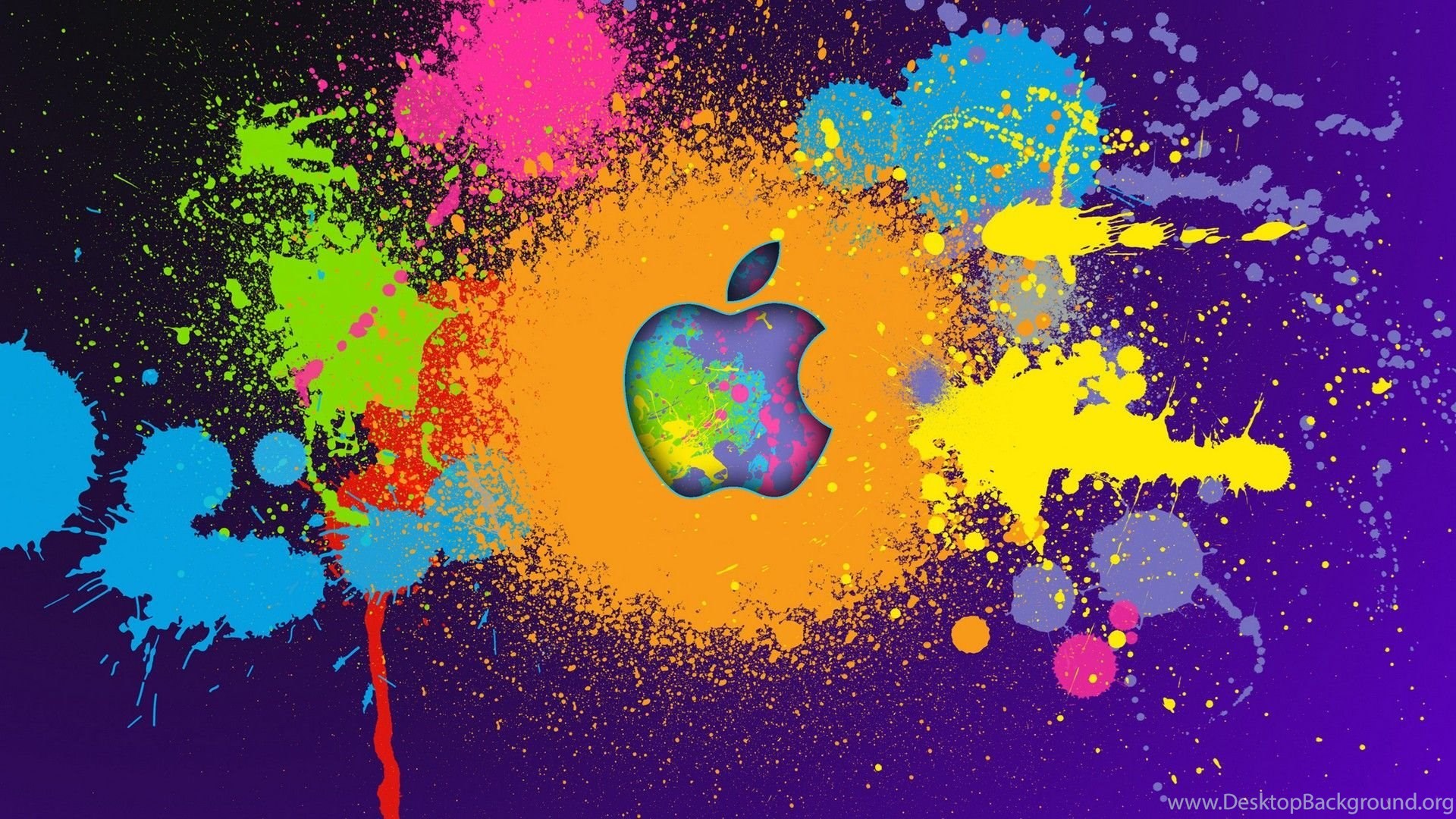 Apple Ink Splash Wallpaper Desktop Background
