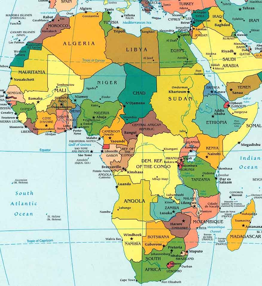 Africa Map Wallpaper Free Africa Map Background
