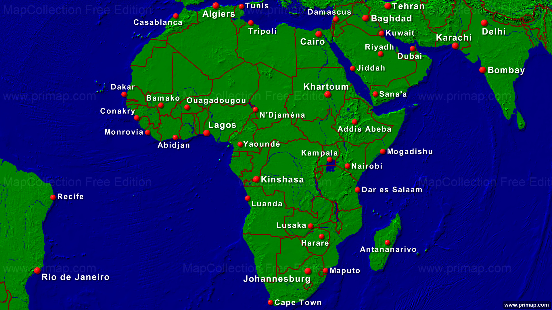 Africa Towns Borders Src Africa Map Wallpaper Retina In Africa Map HD Wallpaper