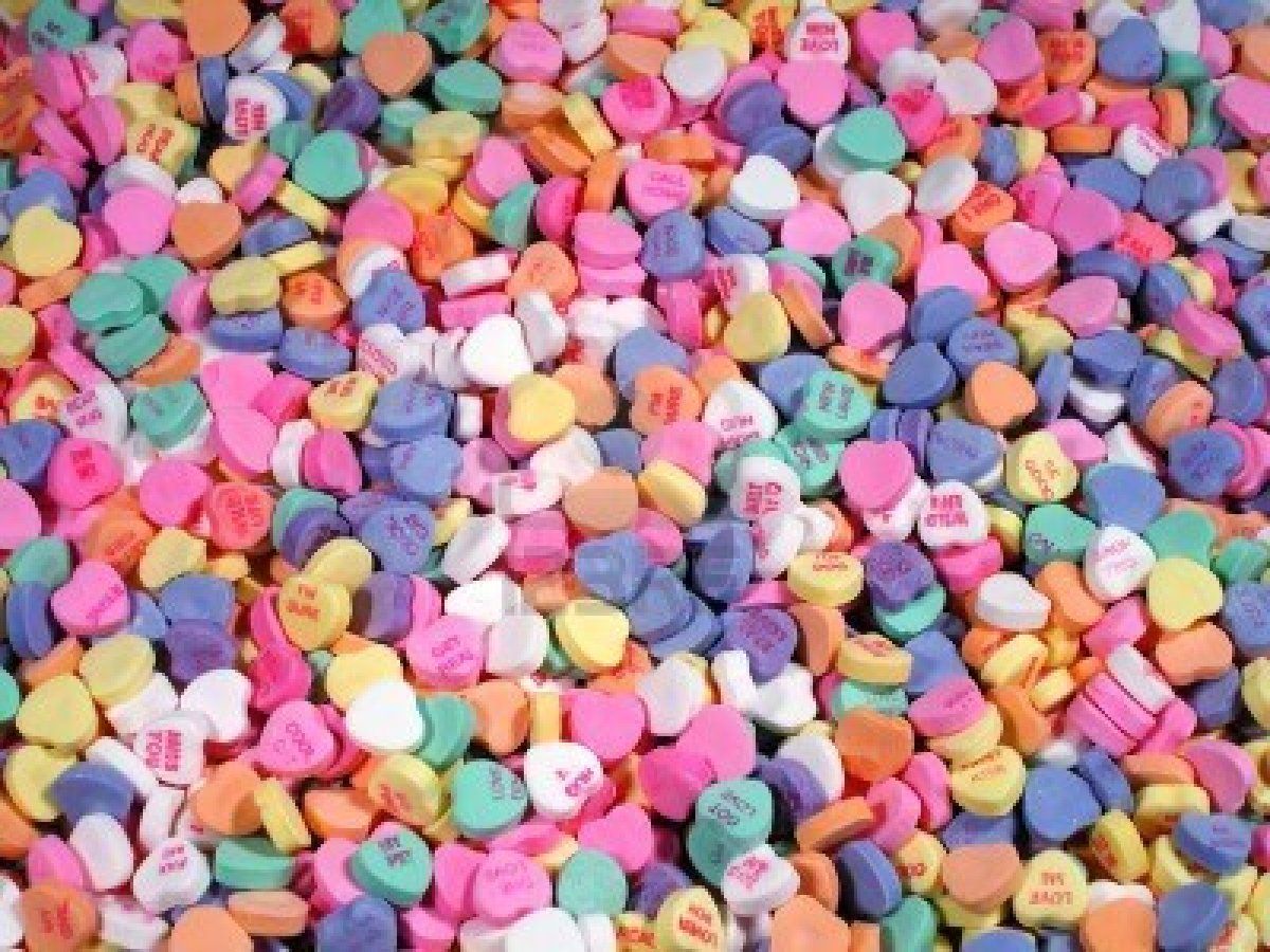 Candy Hearts Wallpaper