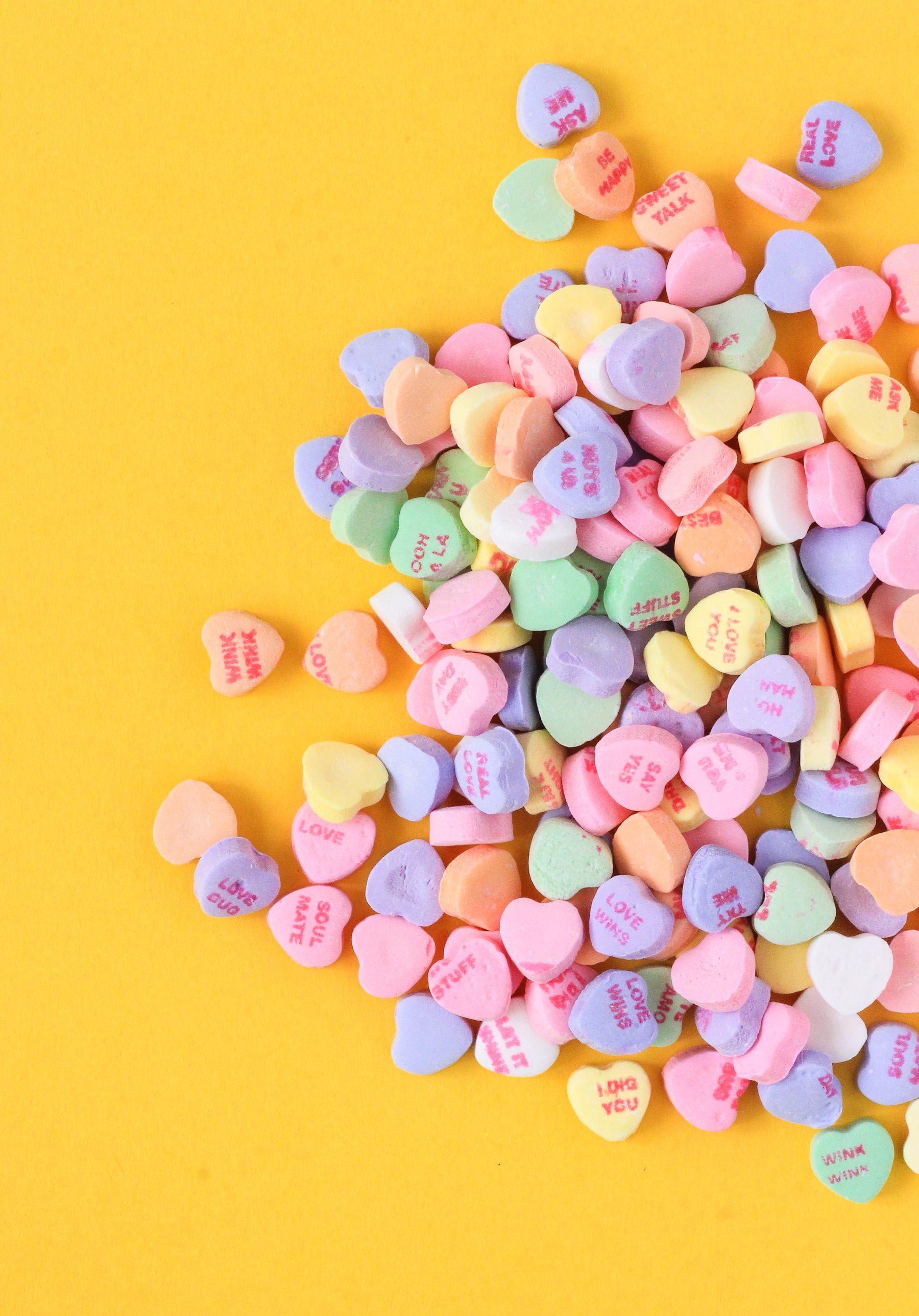 candy hearts. Happy valentines day