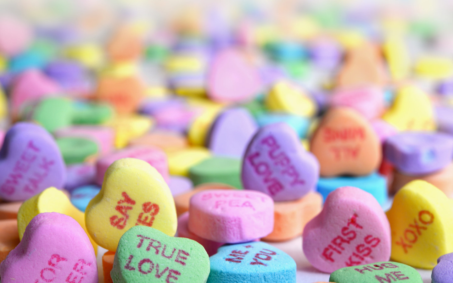 Assorted candies wallpaper, selective focus heart candy lot, valentine • Wallpaper For You HD Wallpaper For Desktop & Mobile