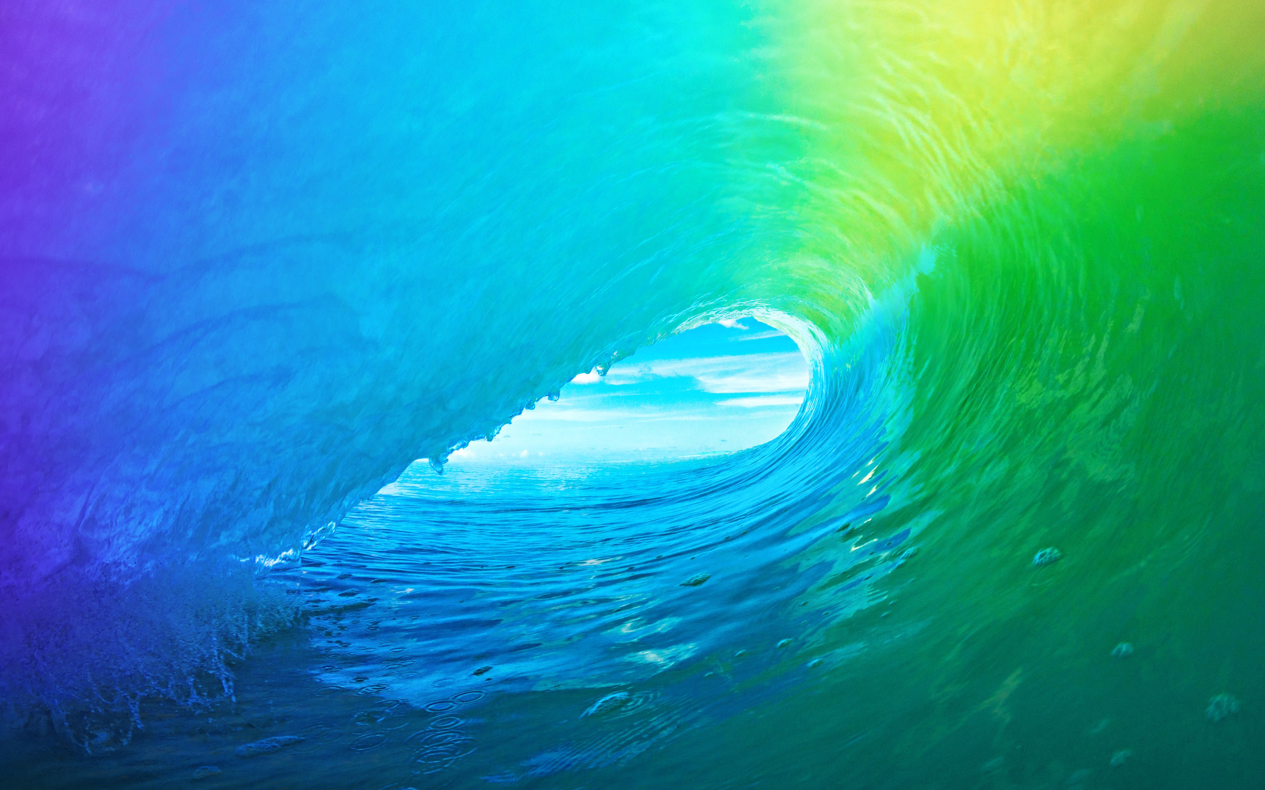 Download The Colored Wave Default iOS 9 Wallpaper
