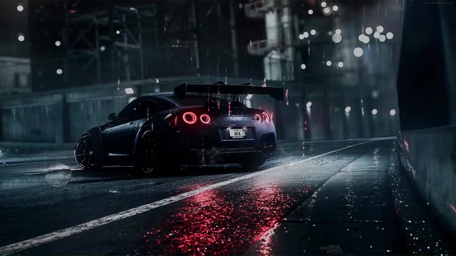 Nissan Gt R Rain Live Wallpaper