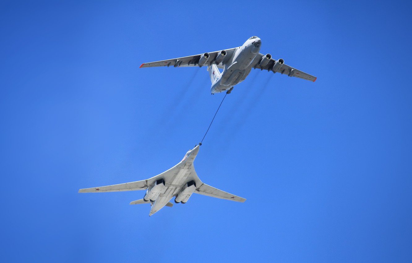 Wallpaper The Sky, Swan, The Plane, Flight, USSR, Russia, Aviation, BBC, Bomber, Tupolev, Tu 160, The Plane, The Il 76, The Tu 160, Tu 160, Ilyushin Image For Desktop, Section авиация