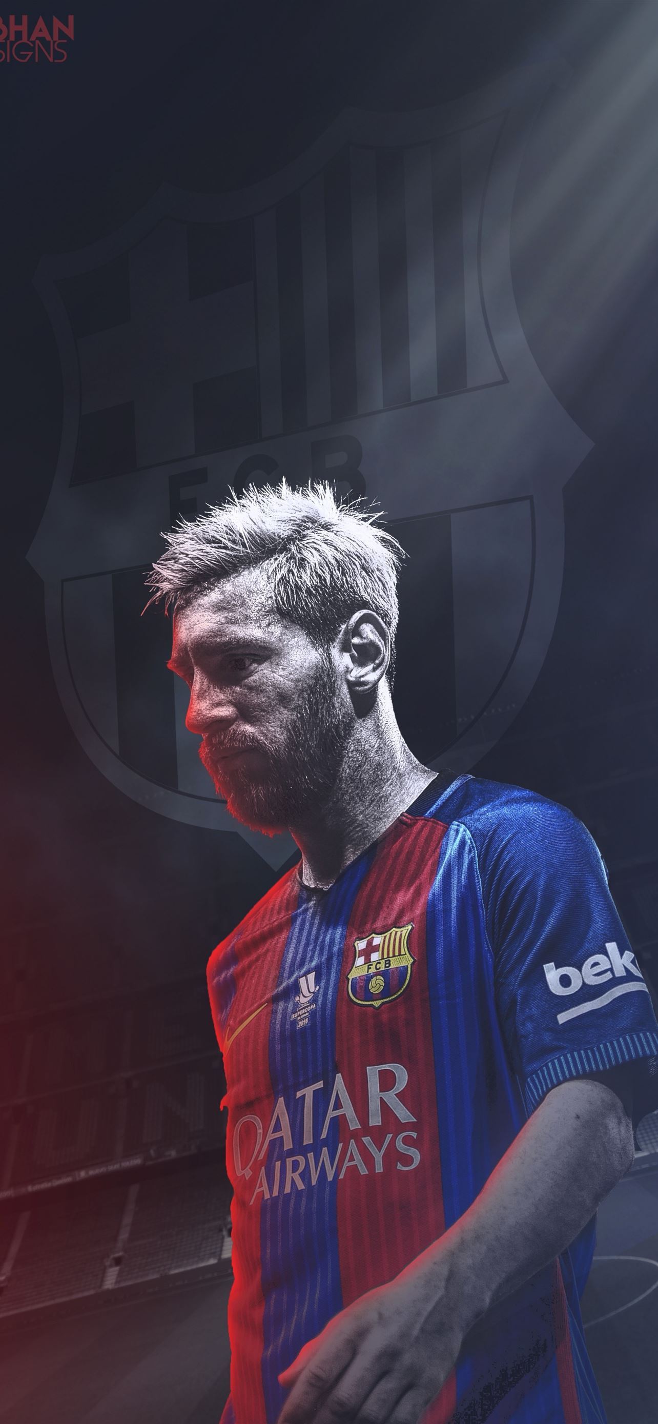 Download Lionel Messi In Barcelona Jersey Wallpaper