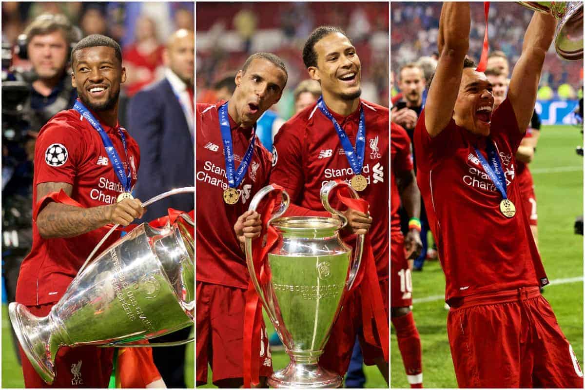 Every Liverpool FC player with the Champions League trophy photo FC Is Anfield