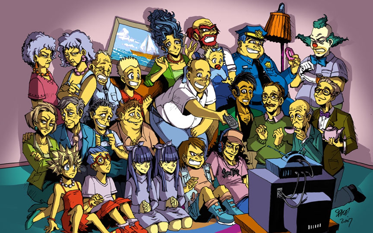 Download Wallpaper, Download cartoons homer simpson the simpsons bart simpson caricature lisa simpson mr burns marge simpson kru People HD Wallpaper, Hi Res People Wallpaper, High Definition Wallpaper
