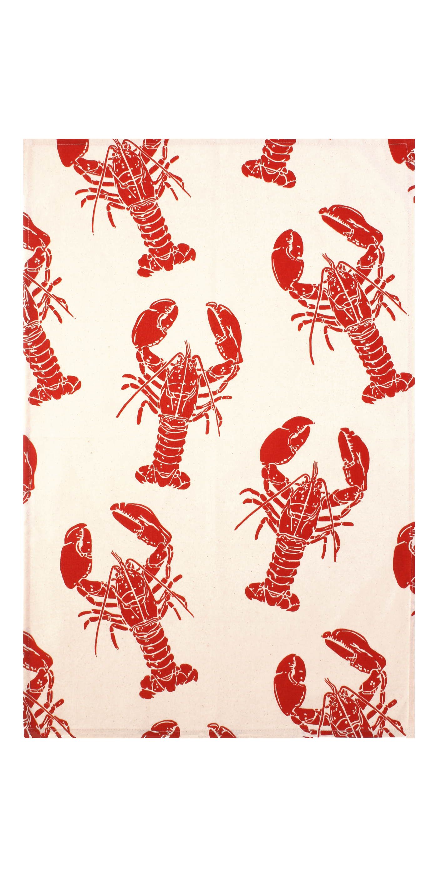 Lobster print cotton tea towel. Prints, Fabric stamping, Simple prints