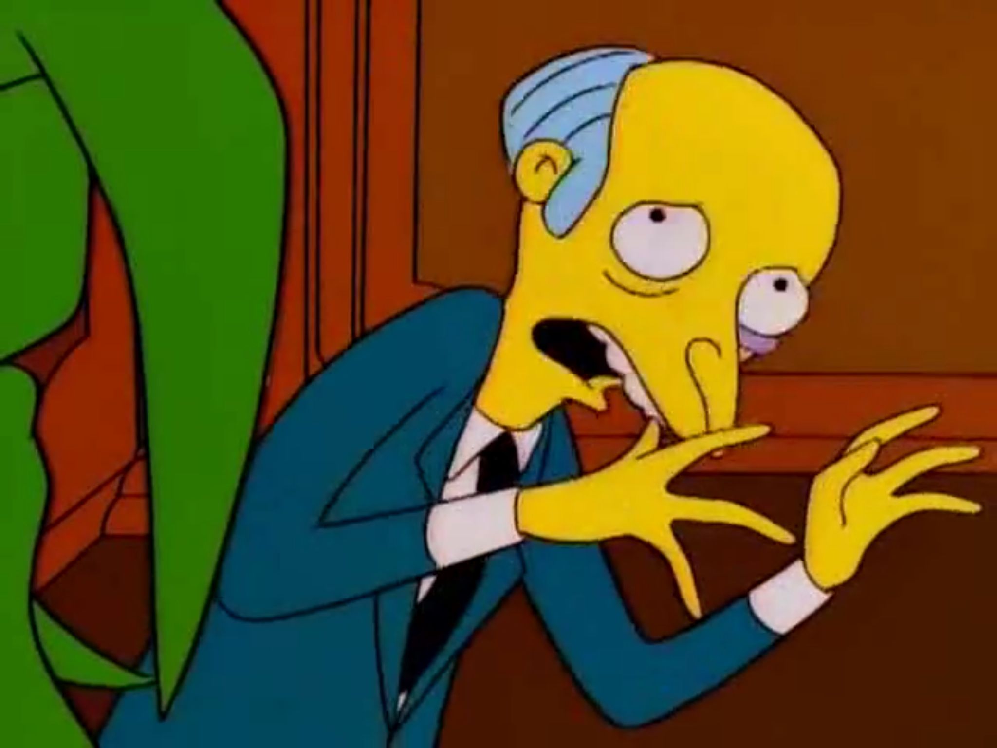Scared mr burns. Mr burns, Lisa simpson, Bart simpson