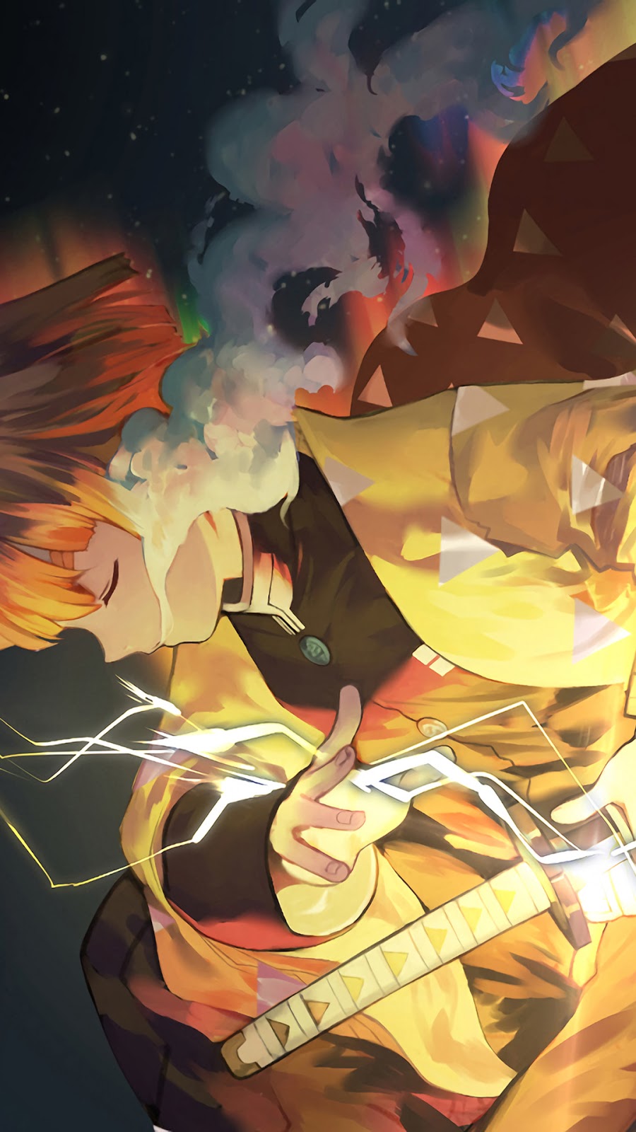 Zenitsu Wallpaper iPhone Free HD Wallpaper