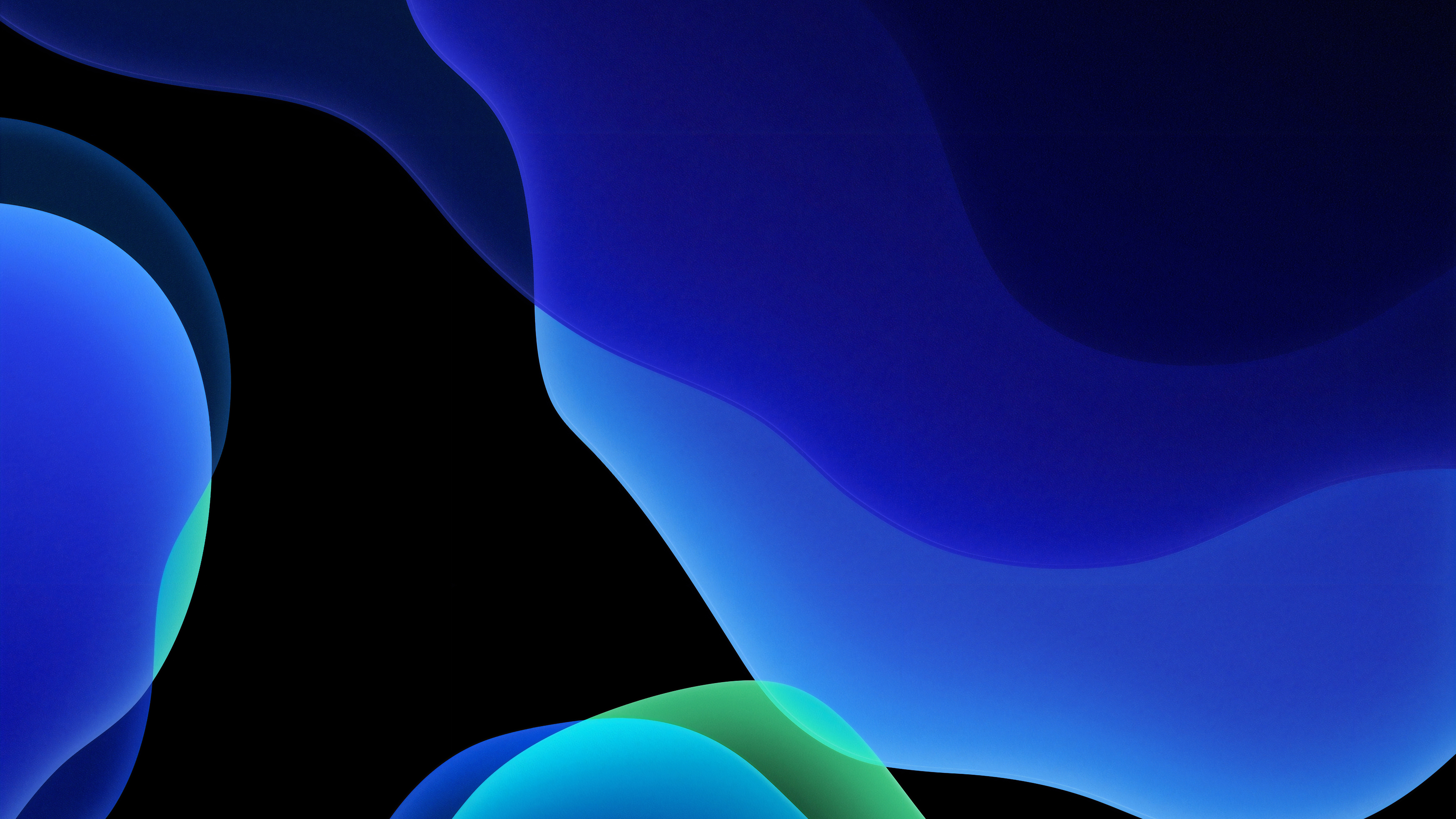 Ios 13 Blue Dark 5k Wallpaper, HD