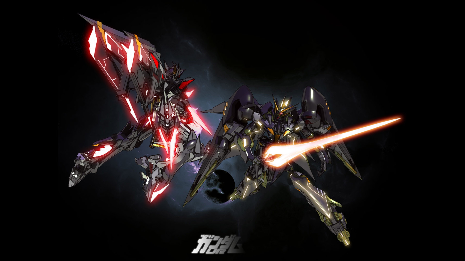 Download Wallpaper, Download 1920x1080 beam saber black Uranus vs Sariel Gundam Wallpaper –Free Wallpaper Download