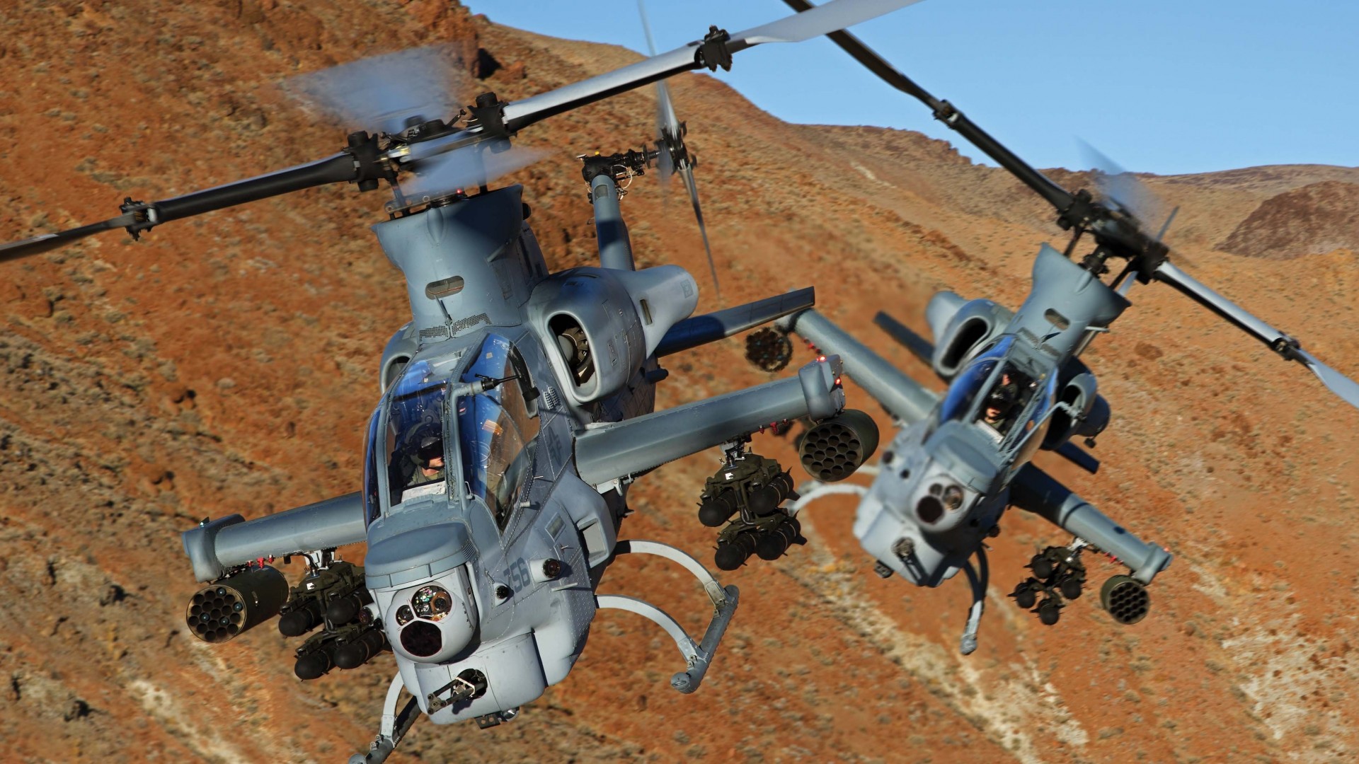 Wallpaper Viper, AH 1Z, Bell, Attack Helicopter, U. S. Marine, Zulu Cobra, Flight, Mountain, Military