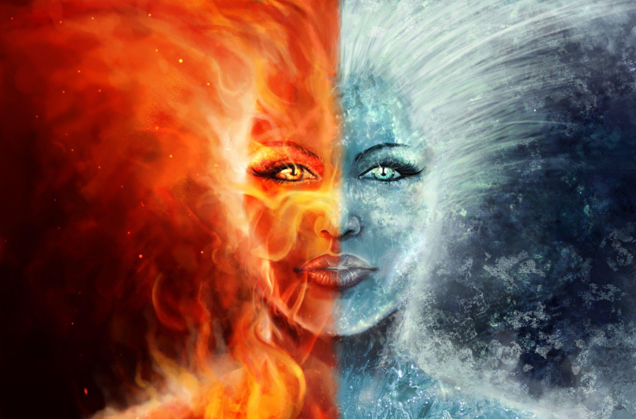 Fire and Ice Girl Wallpaper Free Fire and Ice Girl Background