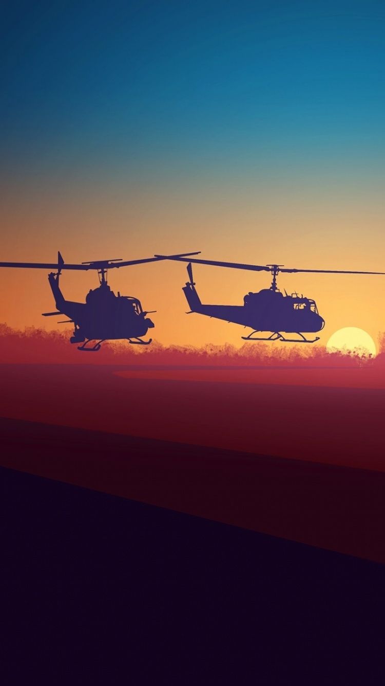 Military, helicopters, minimalsm, clouds, sky, sunset, 750x1334 wallpaper. Military wallpaper, Wallpaper iphone christmas, Airplane wallpaper
