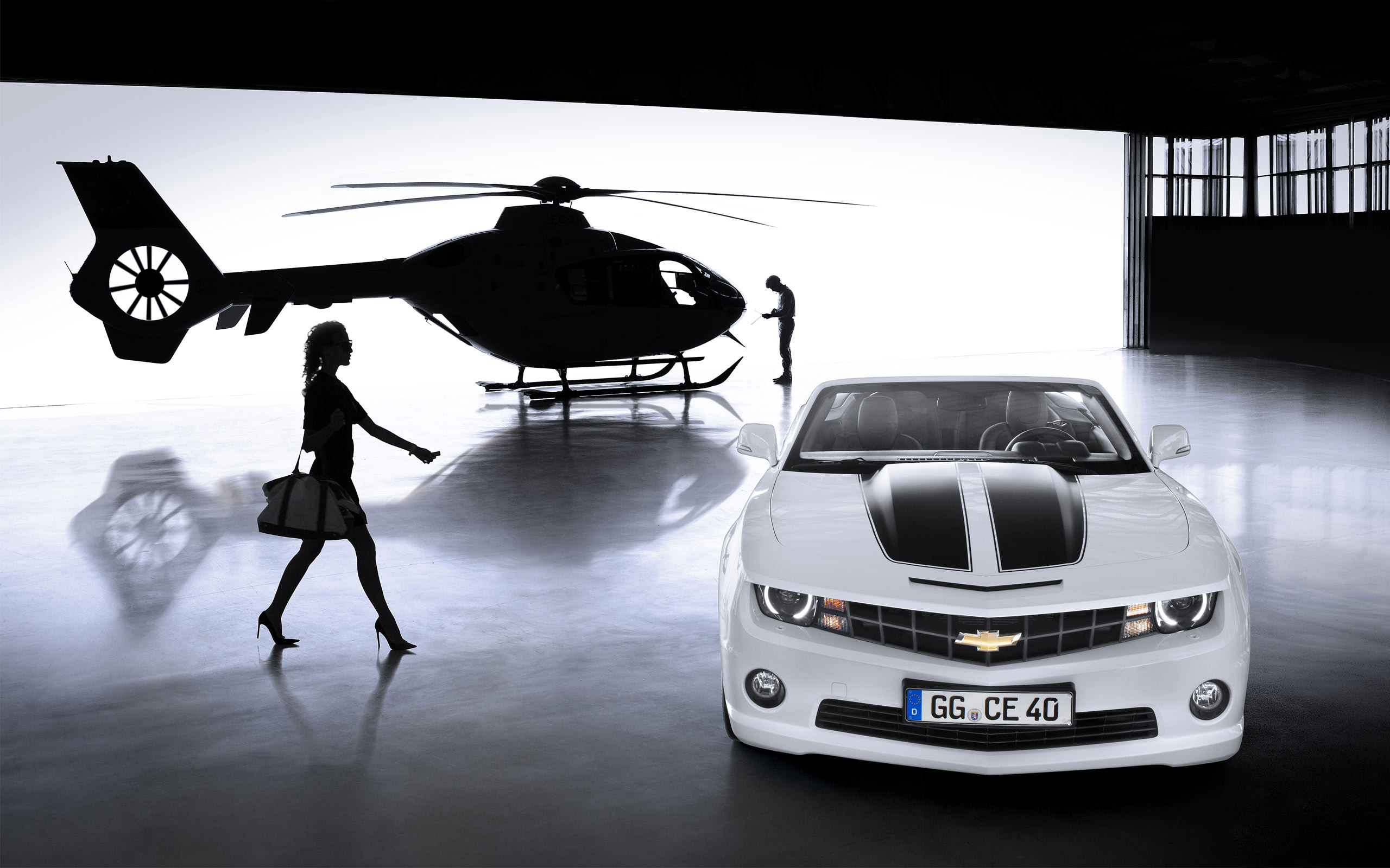 chevrolet, Camaro, Convertible, A, Helicopter, A, Girl, Muscle, Cars Wallpaper HD / Desktop and Mobile Background