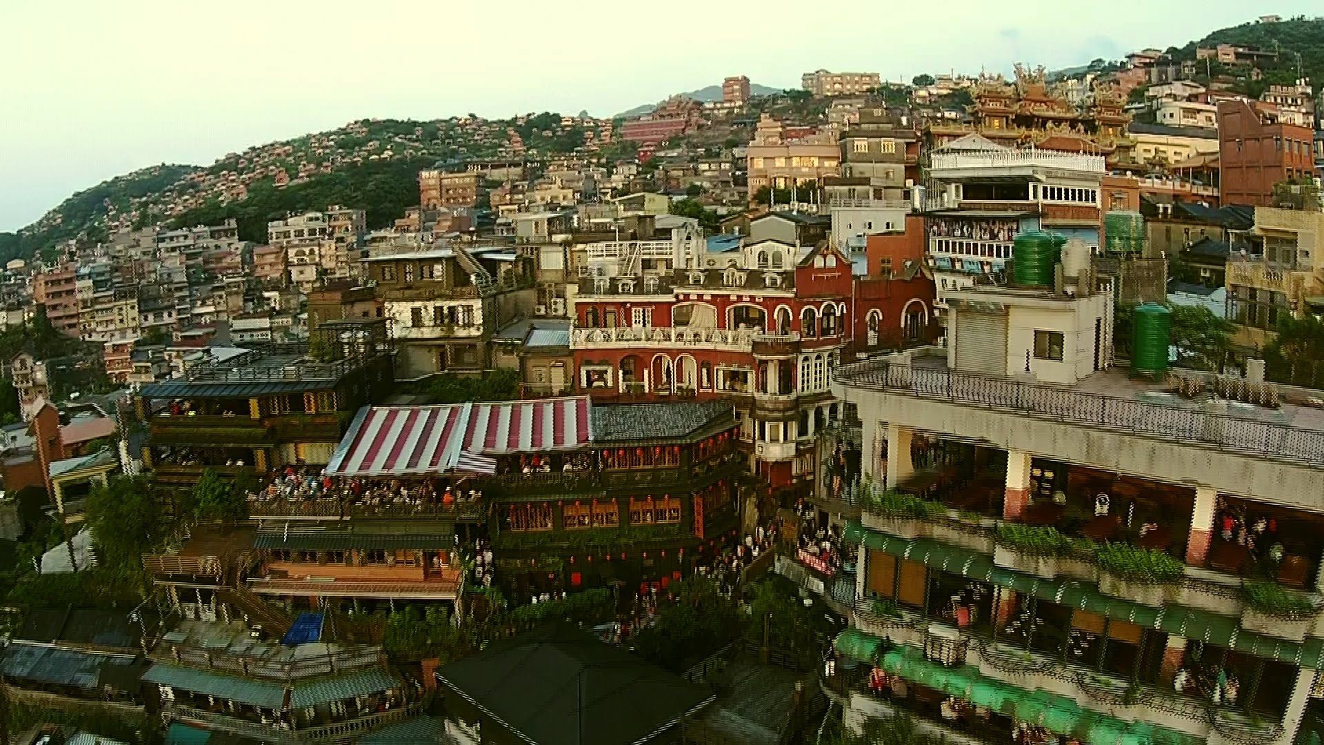 Taipei Old Street Drone View, Ruifang, New Taipei City, Taiwan. New taipei city, Old street, Old building