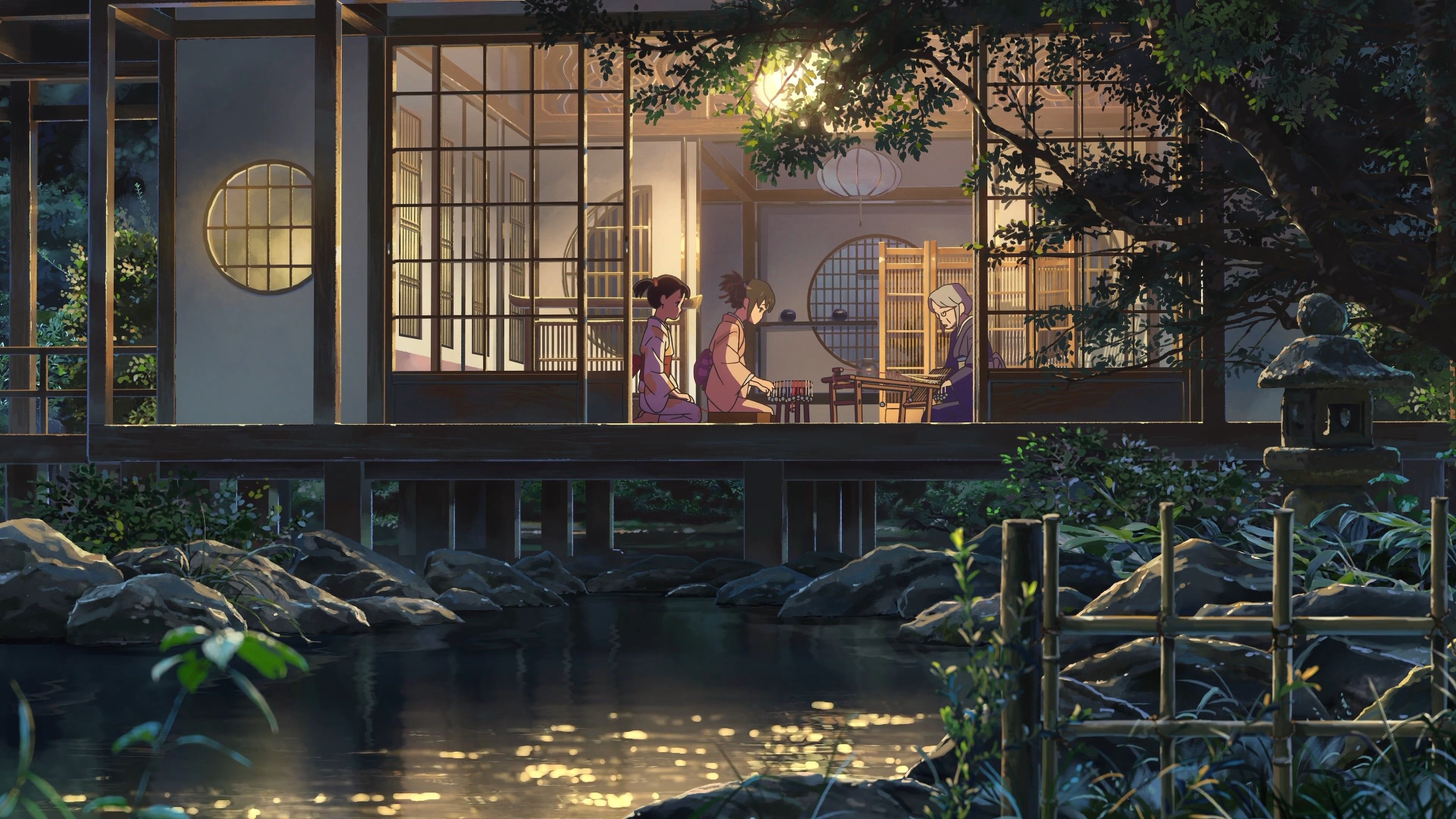 Wallpaper : anime girls, rain, flower garden, summer, house, balcony  2629x1706 - garett - 2185765 - HD Wallpapers - WallHere