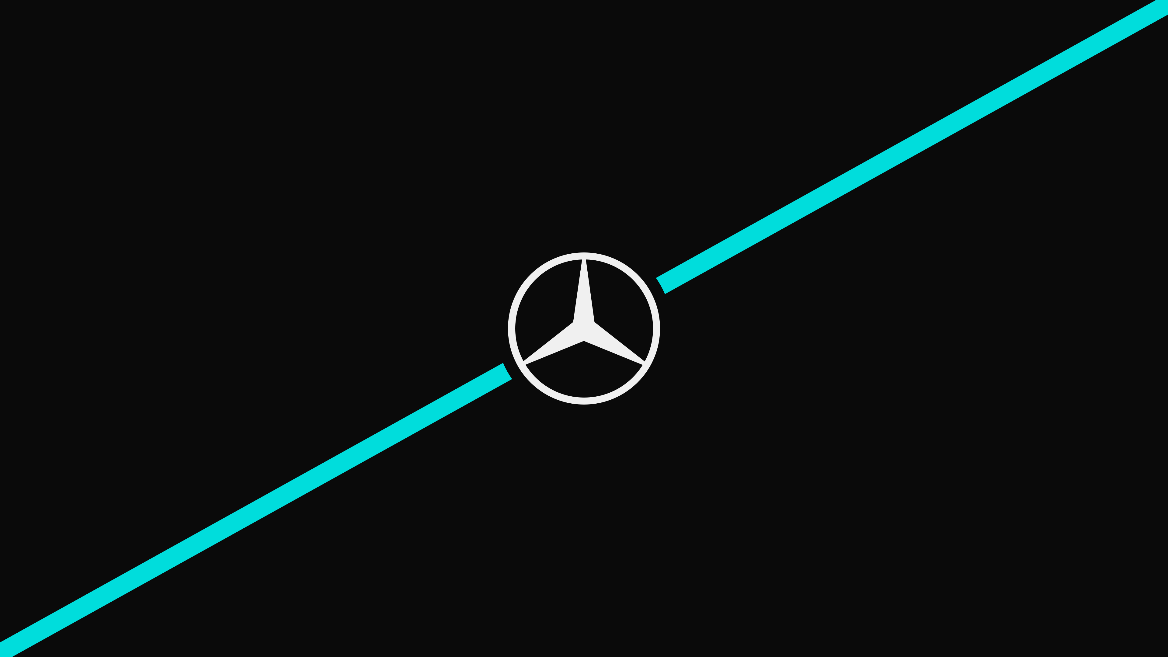 Wallpaper, Formula F Mercedes F minimalism, Mercedes Benz, logo, simple background, black background, sport, sports 3840x2160
