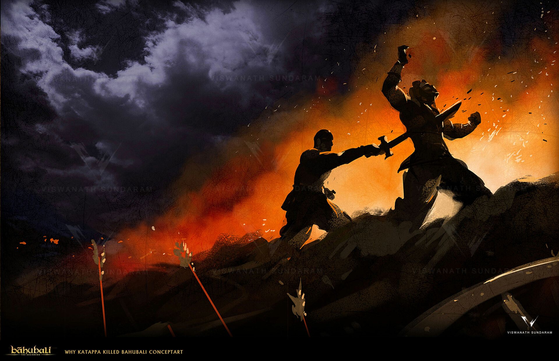 BAAHUBALI 1- Why Kattappa Killed Bahubali Artwork 8lQ5zn. Conceptual Art, Visual Development, Digital Painting