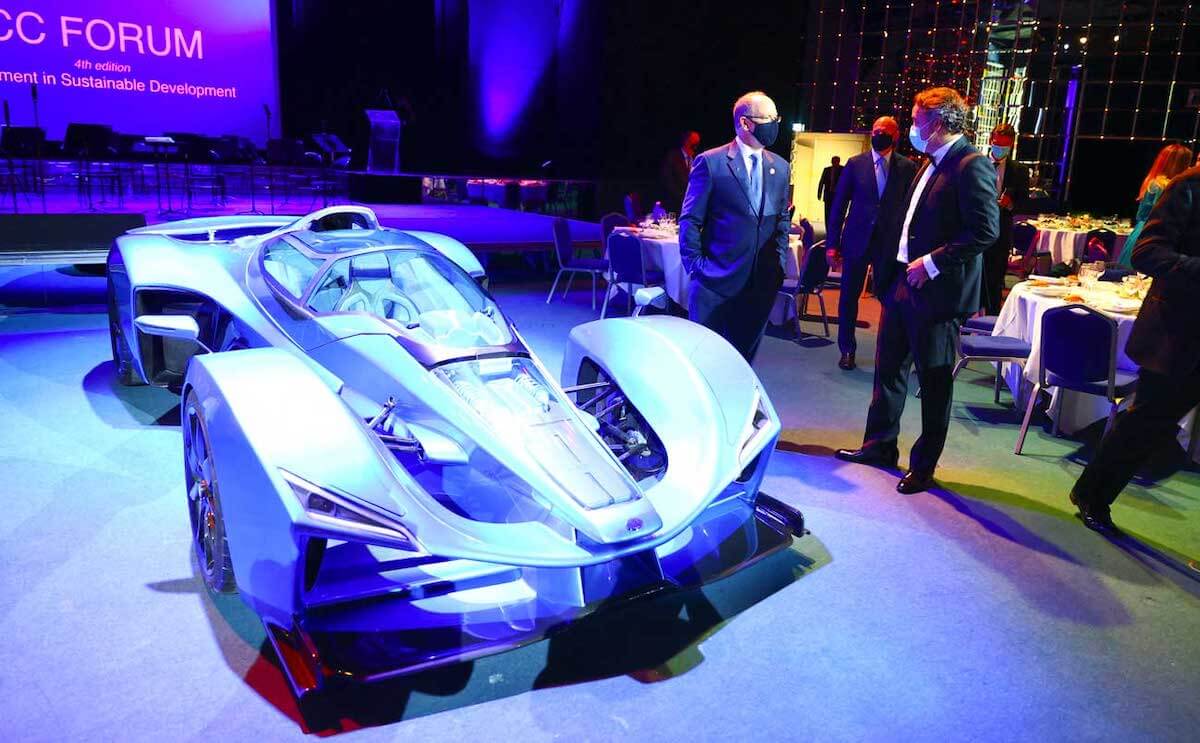 Prince Albert unveils a new hybrid supercar by historic French maker Delage