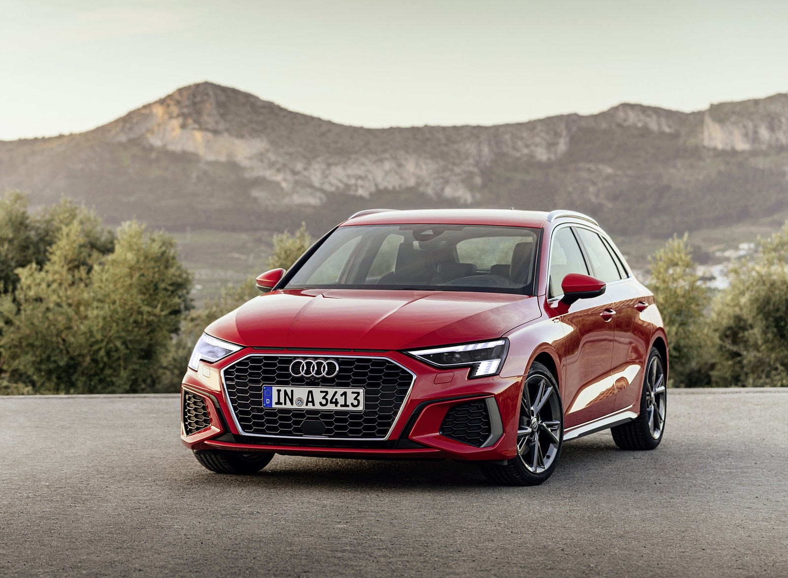 Audi A3 Sportback (Color: Tango Red) Front Wallpaper