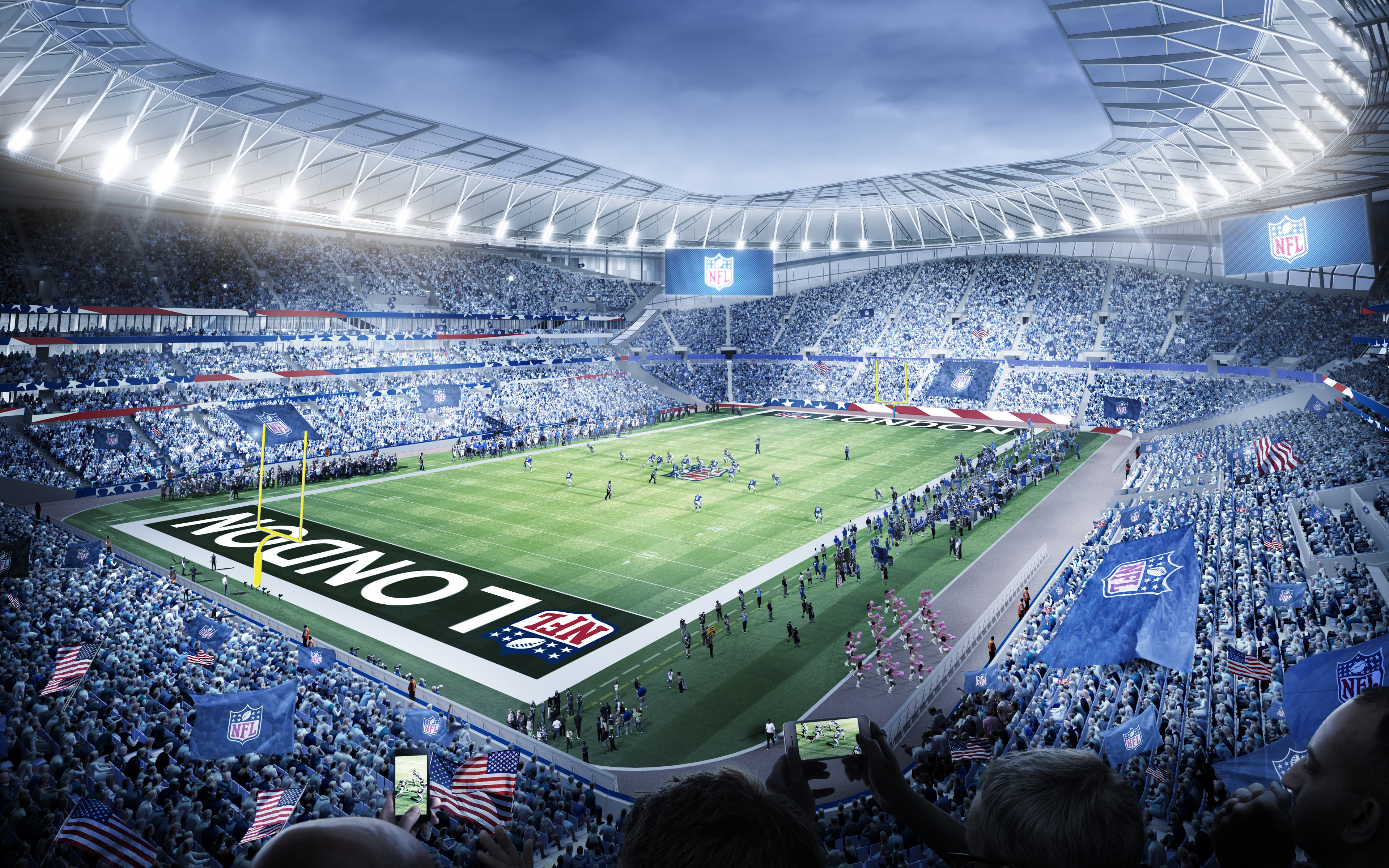 Download wallpaper White Hart Lane, Tottenham, 4k, NFL, Northumberland Park, London, England for desktop with resolution 3840x2400. High Quality HD picture wallpaper