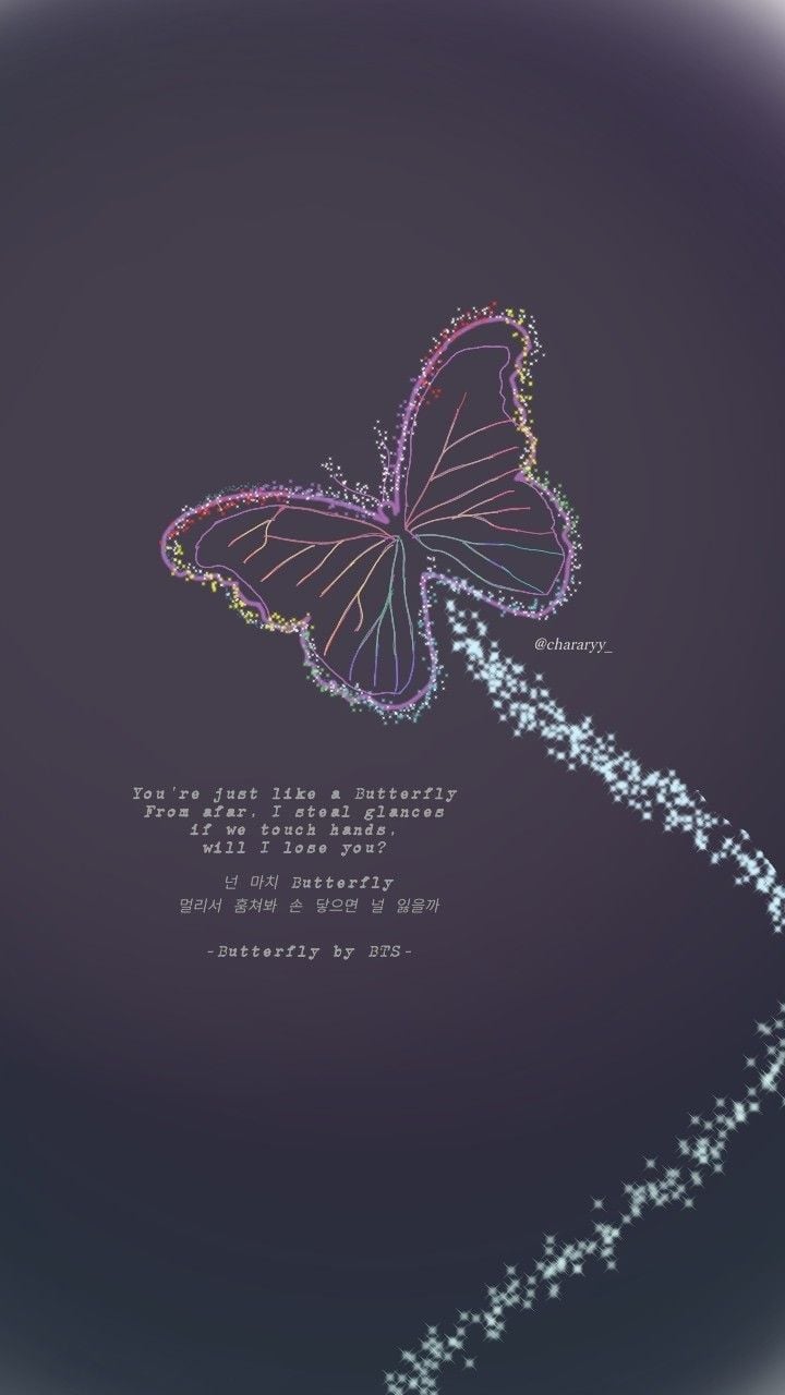 Butterfly song fanart. Bts lyric, Bts wallpaper lyrics, Bts quotes