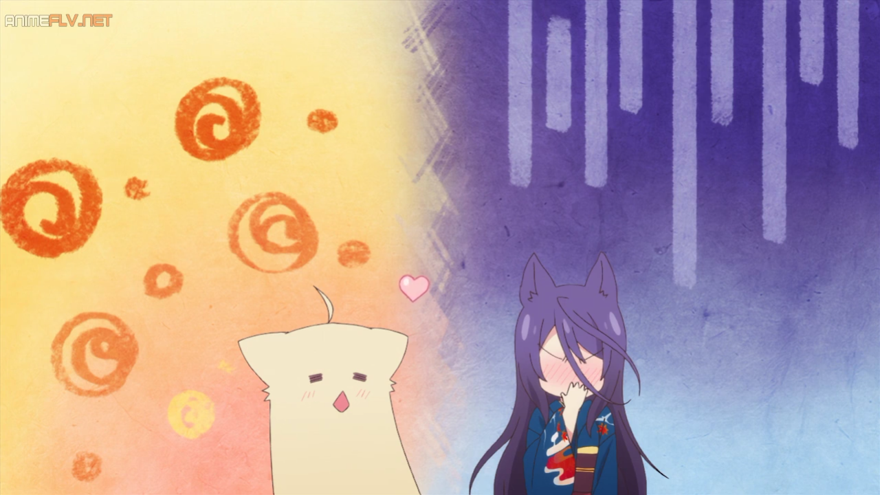 Konohana Kitan, Yuzu y Satsuki. Fondo de pantalla lobo, Fondo
