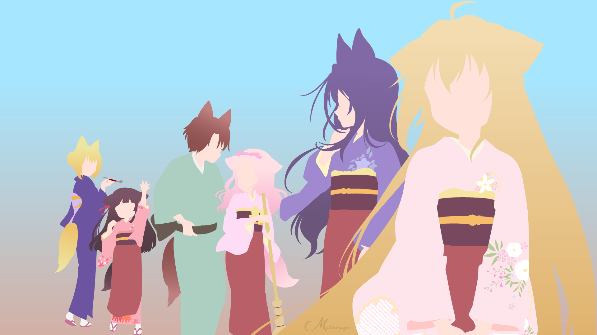 1920x1080 Kiri (Konohana Kitan), Ren (Konohana Kitan), Sakura (Konohana Kitan), Satsuki (Konohana Kitan), Natsume (Konohana Kitan), Yuzu (Konohana Kitan) wallpaper PNG. Mocah HD Wallpaper