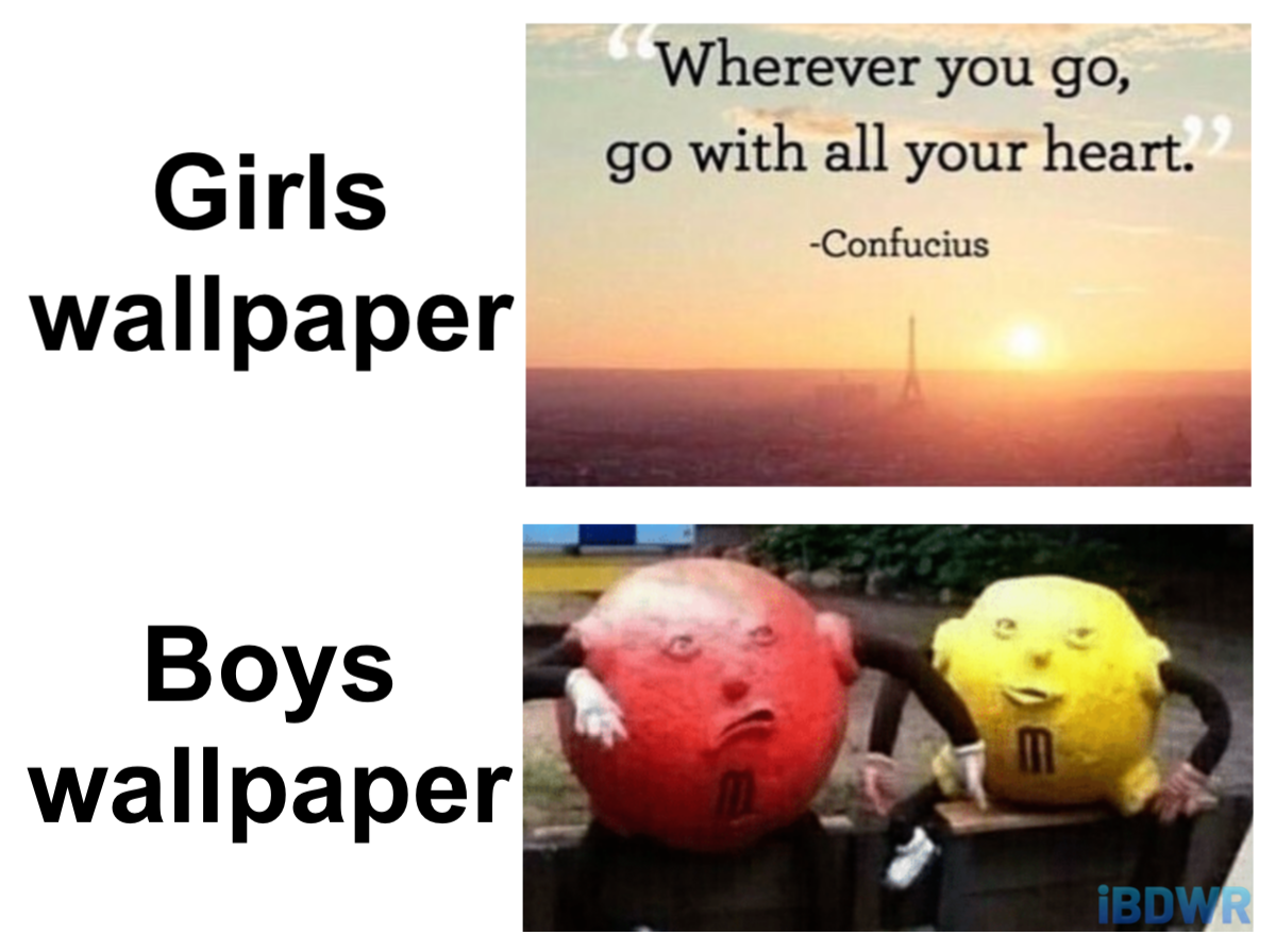 girls wallpaper vs boys wallpaper: Memes_Of_The_Dank