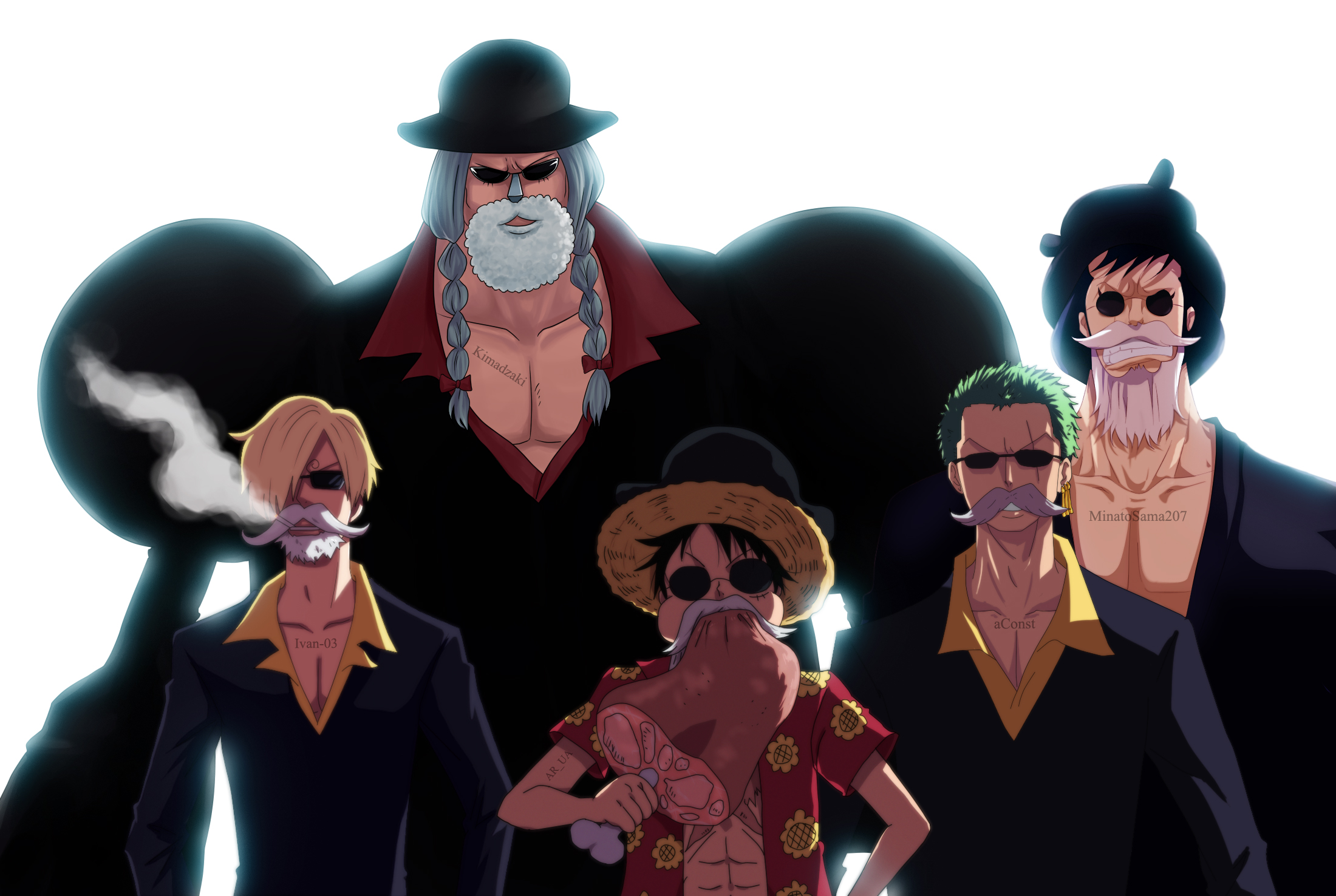 Monkey D. Luffy, Zoro Roronoa, Sanji (One Piece), Kinemon (One Piece), Franky (One Piece) wallpaper. Mocah HD Wallpaper