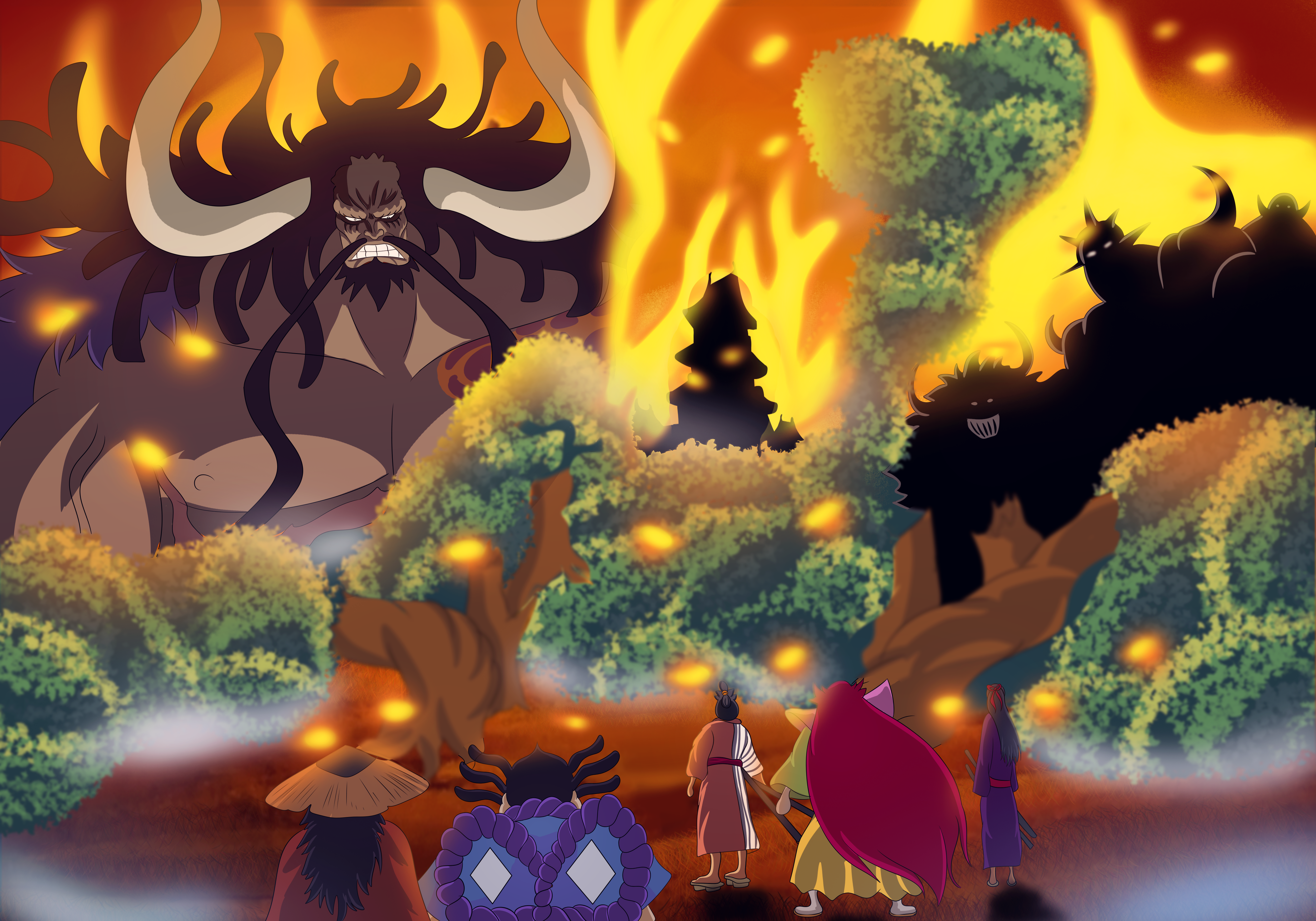 Kinemon (One Piece), Kaido (One Piece), Kanjuro (One Piece) wallpaper. Mocah HD Wallpaper