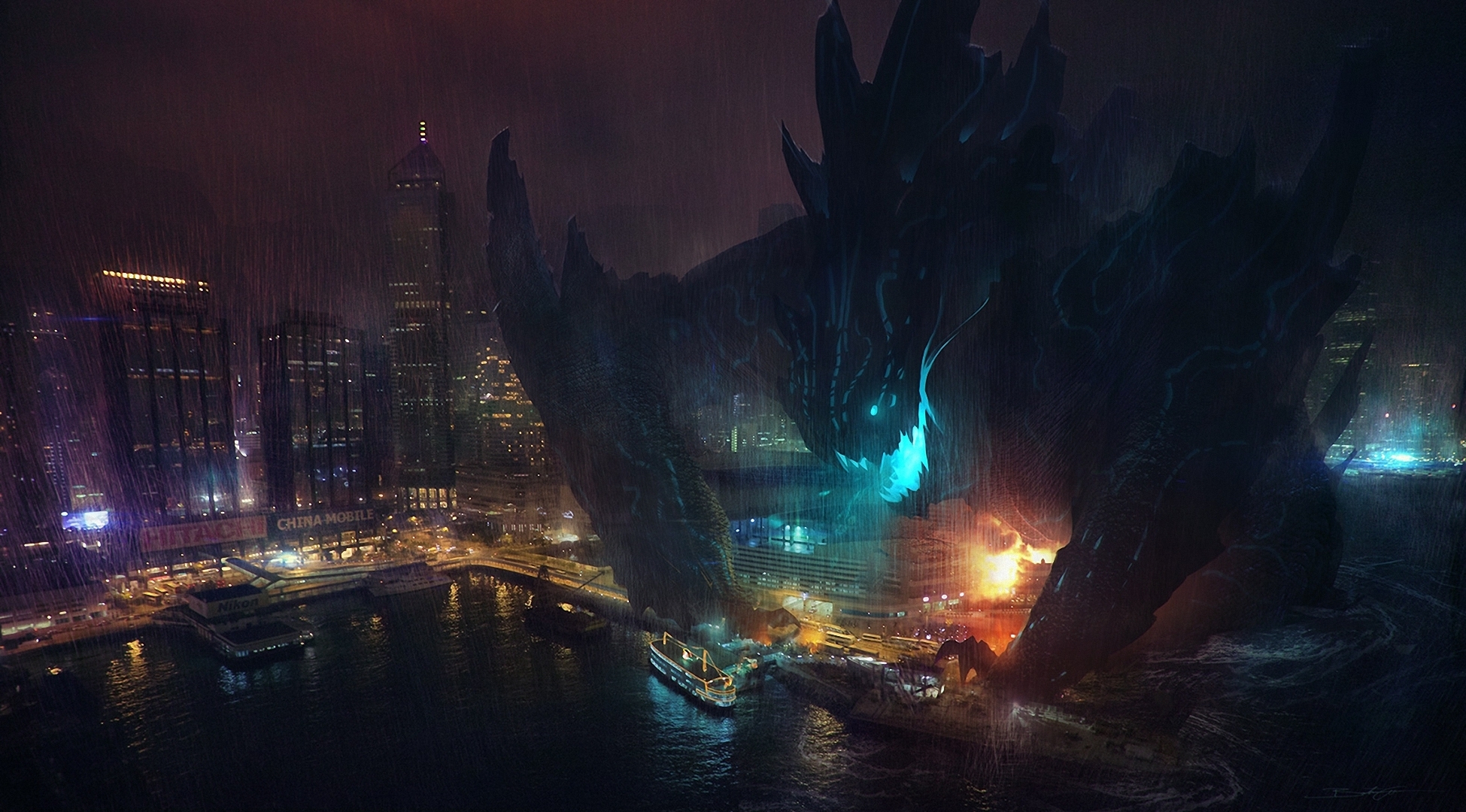 Rainy City Wallpaper HD Wallpaper